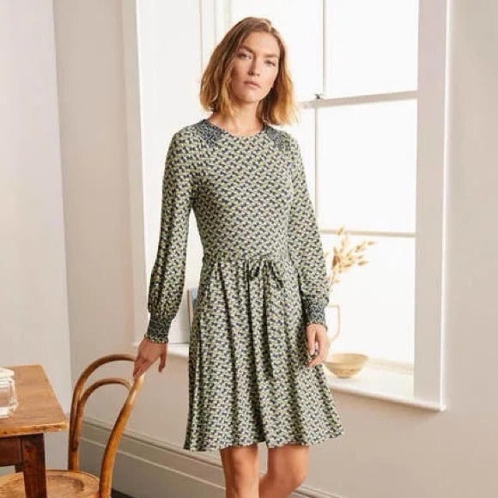 Boden Boden Women’s Size 6 Long Sleeve Patterned Dress Size S / US 4 / IT 40 - 1 Thumbnail