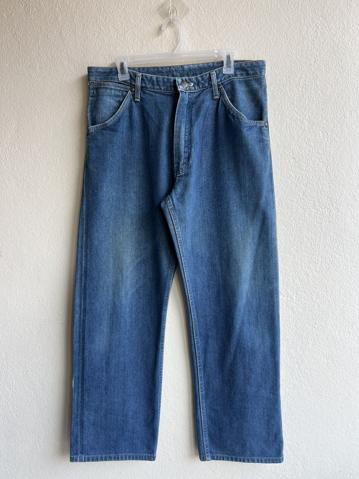 Vintage Vintage 90s Wrangler Blue Bell Fade Denim Selvedge Jeans Size US 34 / EU 50 - 3 Thumbnail