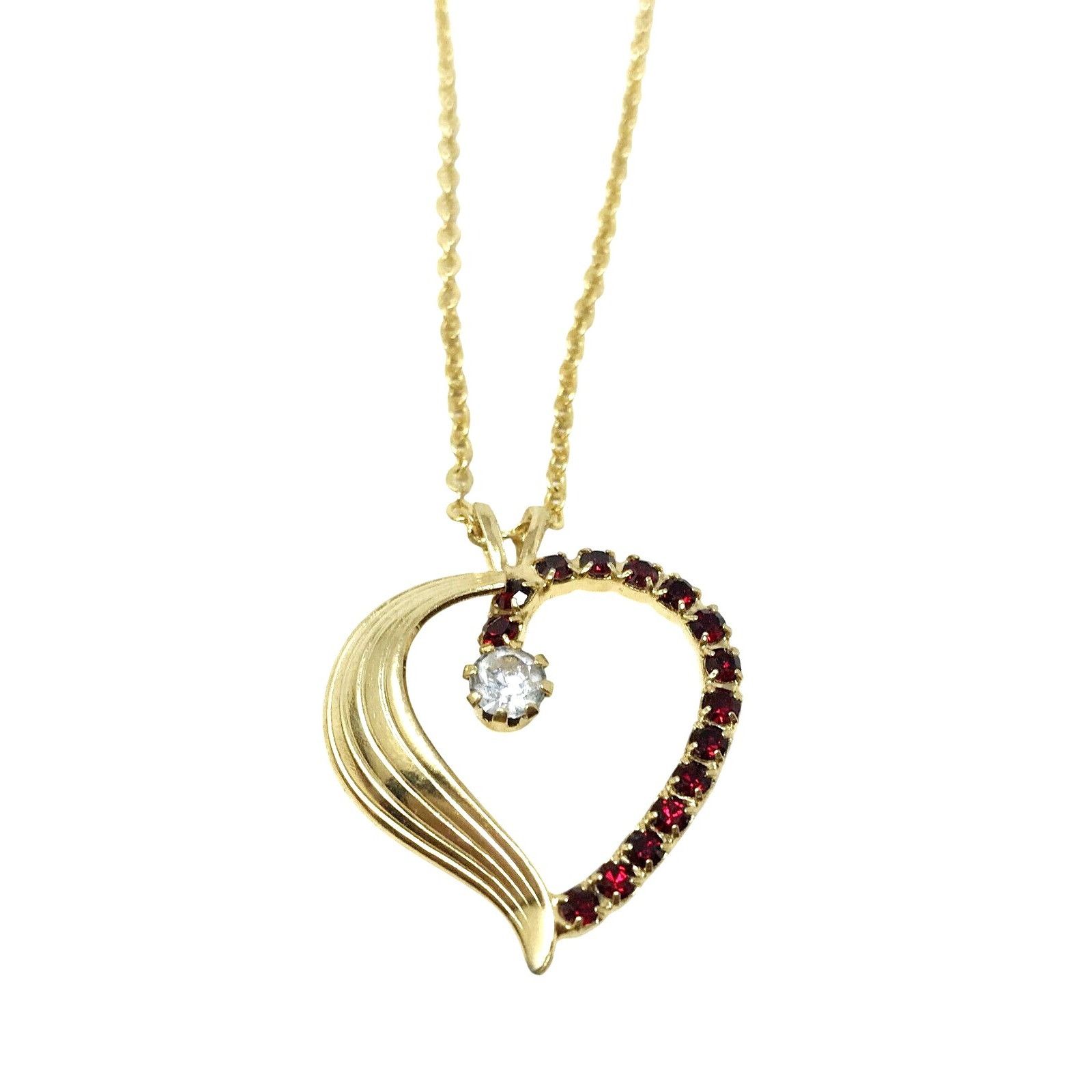 Other Heart Pendant on thin chain Gold Plate Heart Necklace with Size ONE SIZE - 1 Thumbnail