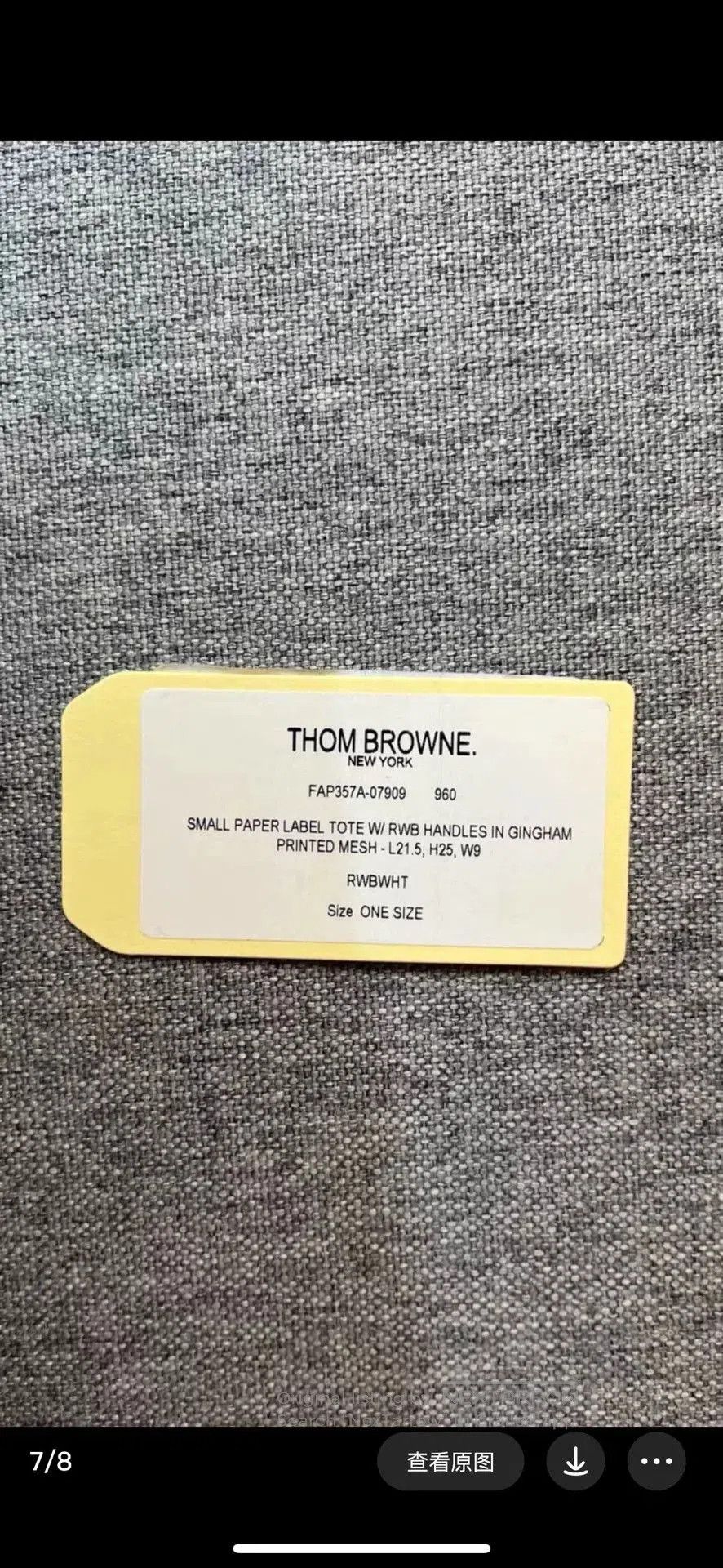 Thom Browne Thom Browne Checkered Tote Bag. Size ONE SIZE - 7 Thumbnail