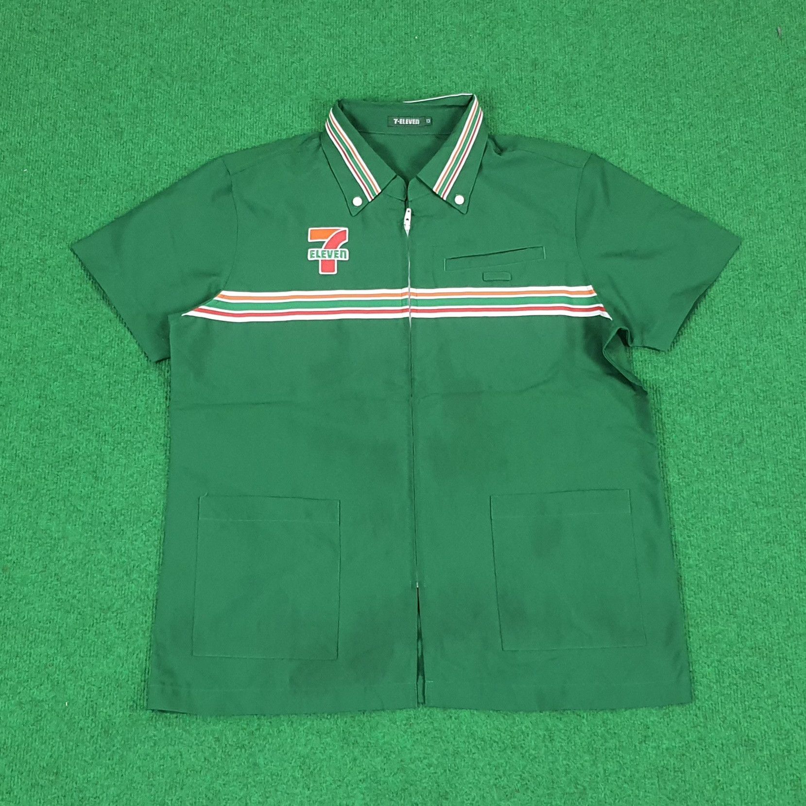 Japanese Brand Vintage 7 Eleven Japanese Staff Worker Uniform Shirt Size US M / EU 48-50 / 2 - 1 Thumbnail