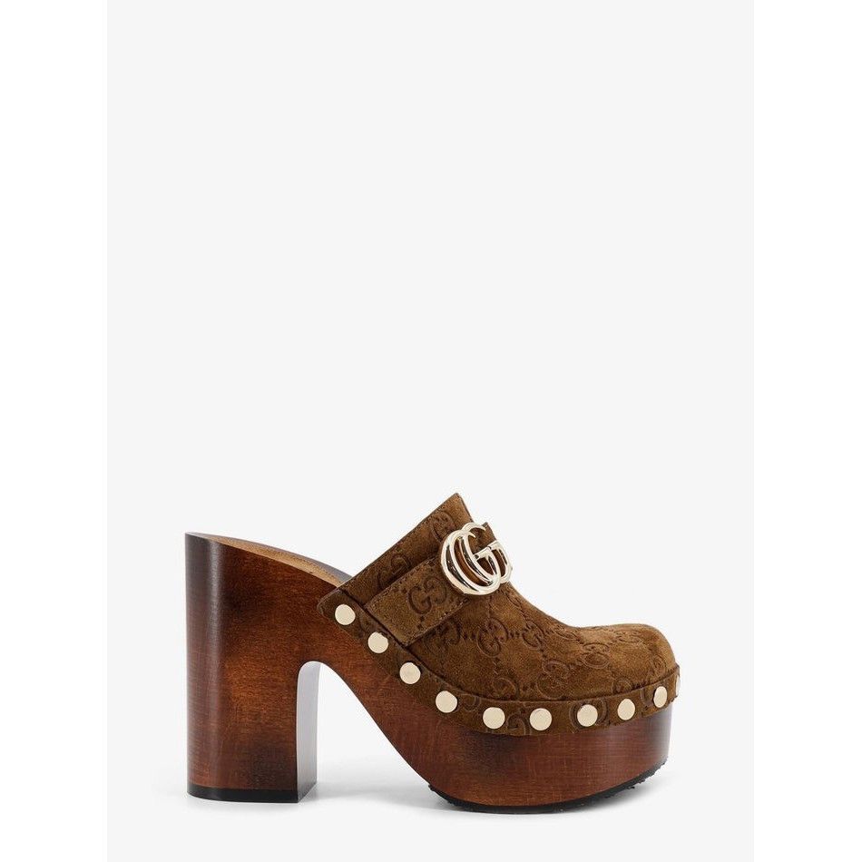 Gucci GUCCI $1490 Brown Suede Platform Clogs New & Authentic (Wome Size US 7.5 / IT 37.5 - 1 Thumbnail