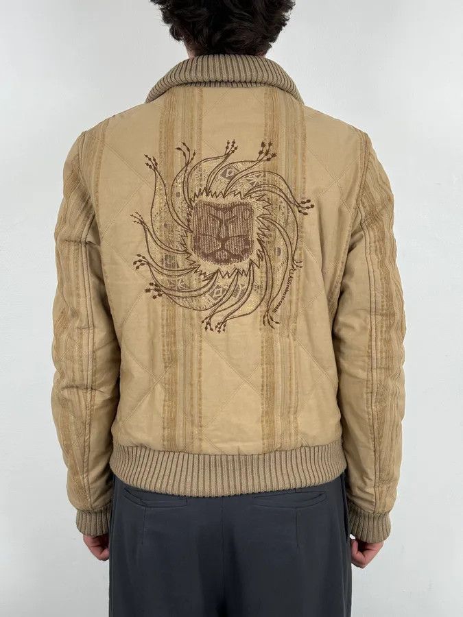 Roberto Cavalli 2000s Roberto Cavalli Class Beige Bomber Jacket Size US M / EU 48-50 / 2 - 3 Thumbnail
