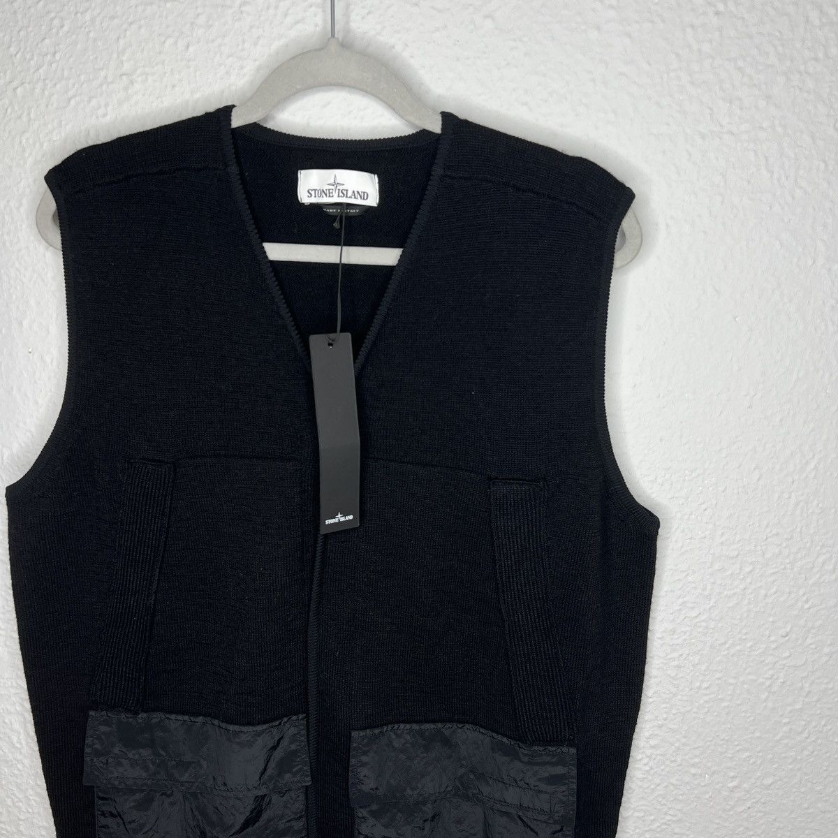Stone Island Stone Island Black Nylon Vest Metal Knit Gilet Size US L / EU 52-54 / 3 - 3 Thumbnail