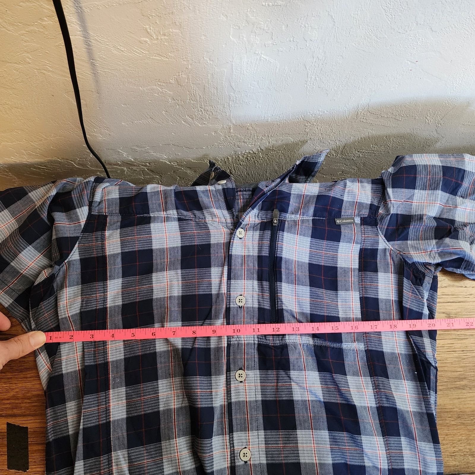 Columbia Columbia Zip Pocket Blue Plaid Lightweight Shirt M - Size US M / EU 48-50 / 2 - 3 Thumbnail