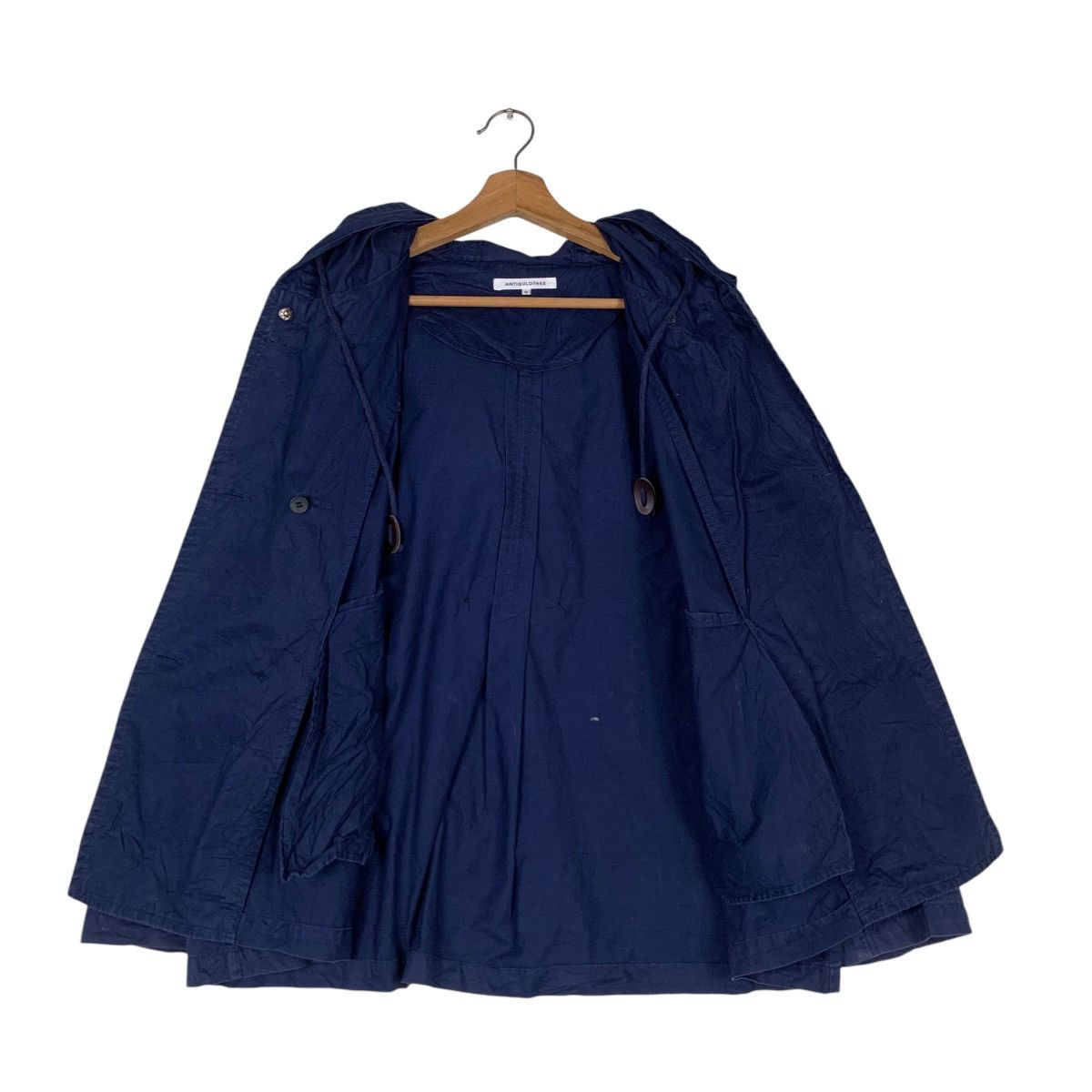 Japanese Brand ANTIQULOTHES Double Breasted Hooded Crop Coat #1324-C60 Size M / US 6-8 / IT 42-44 - 12 Thumbnail