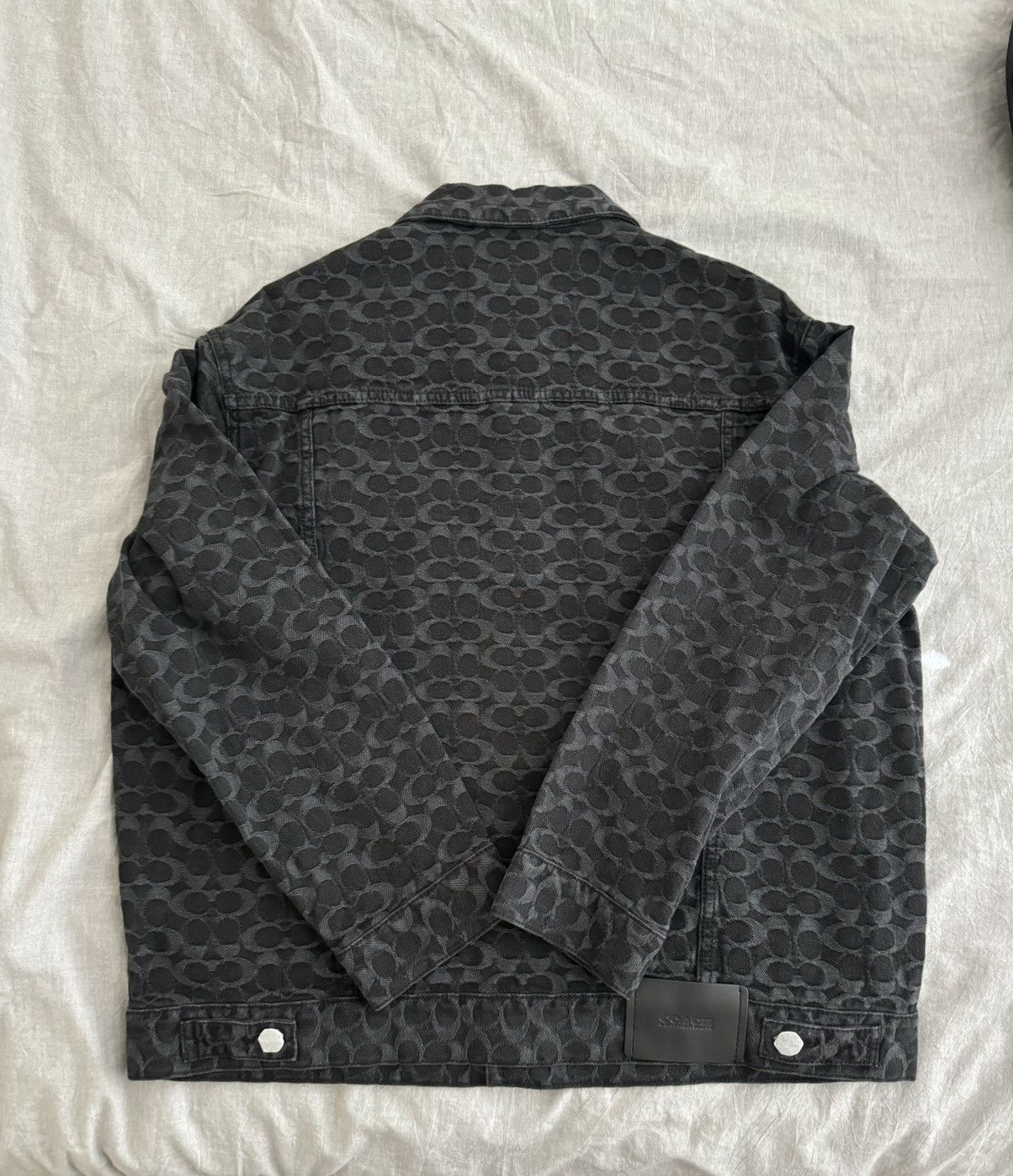 Coach Signature Jacquard Denim Jacket Women Size Large Size L / US 10 / IT 46 - 6 Thumbnail