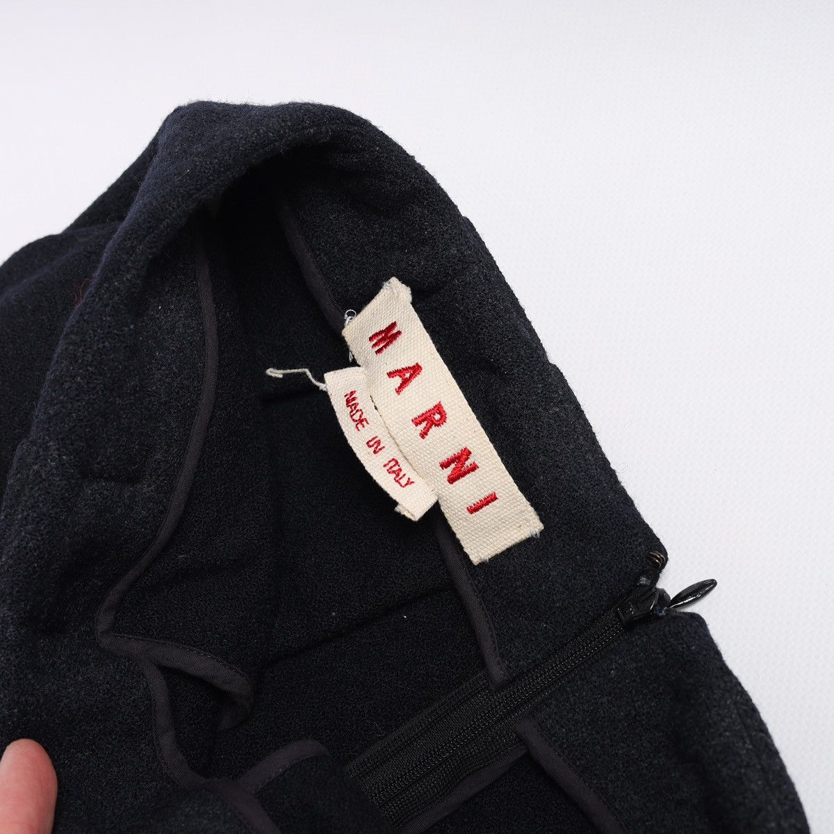 Marni Marni Wool Mini Skirt Navy Size 26" / US 2 / IT 38 - 8 Thumbnail