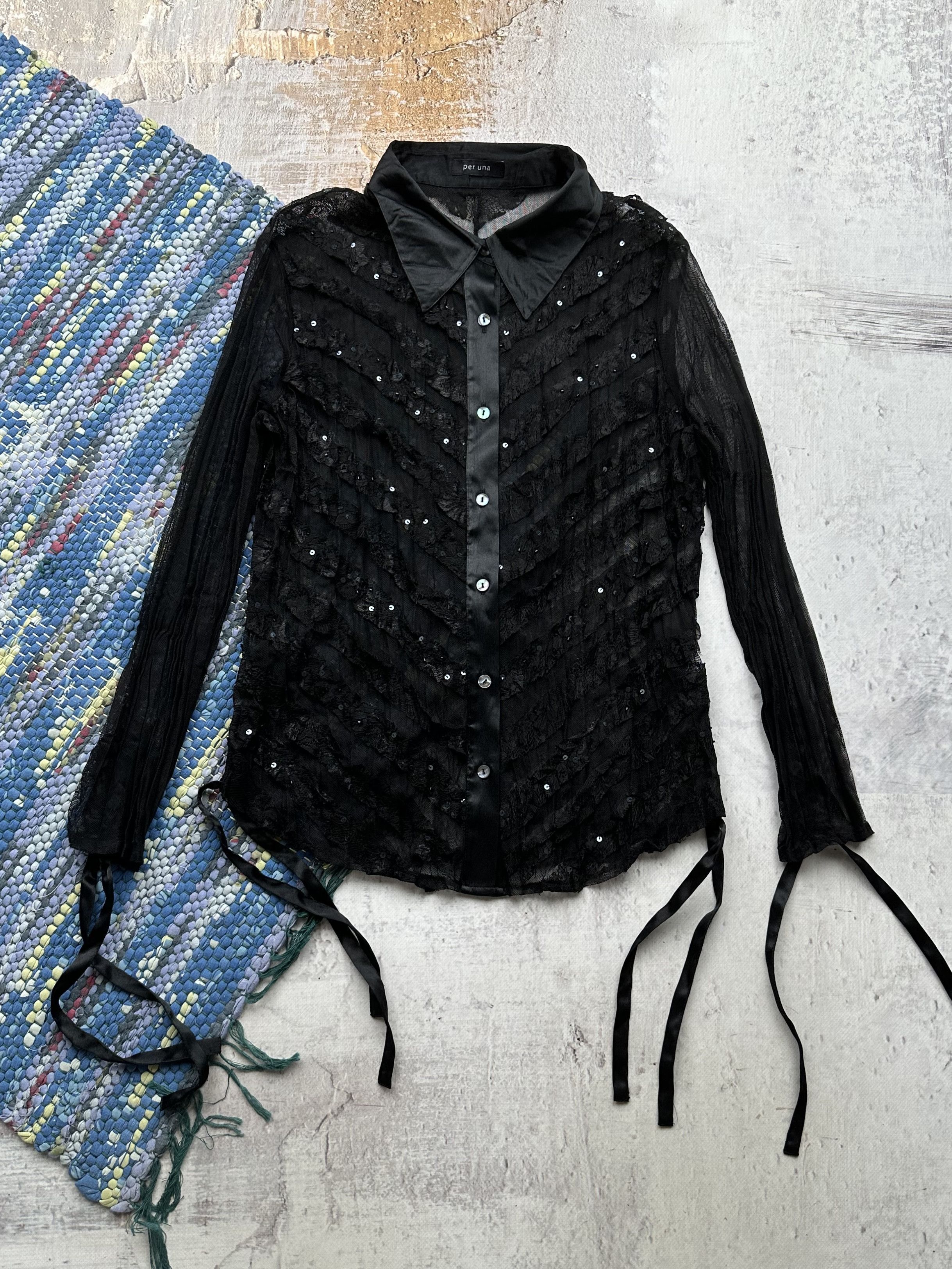 Vintage Mesh Blouse A445(138)