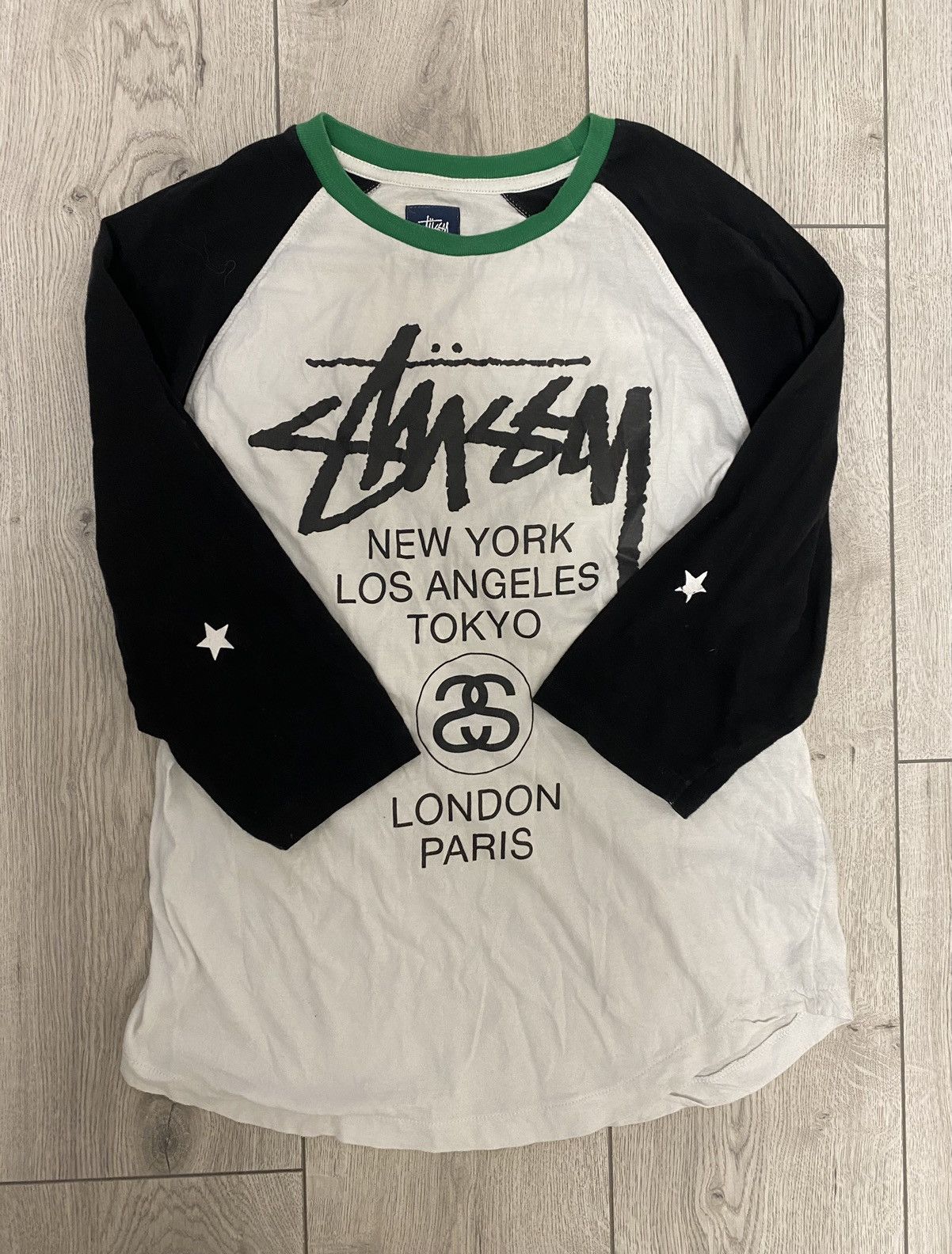 Stussy × Vintage Vintage Y2K Stussy big logo long sleeve 3/4 Japanese style Size S / US 4 / IT 40 - 3 Thumbnail