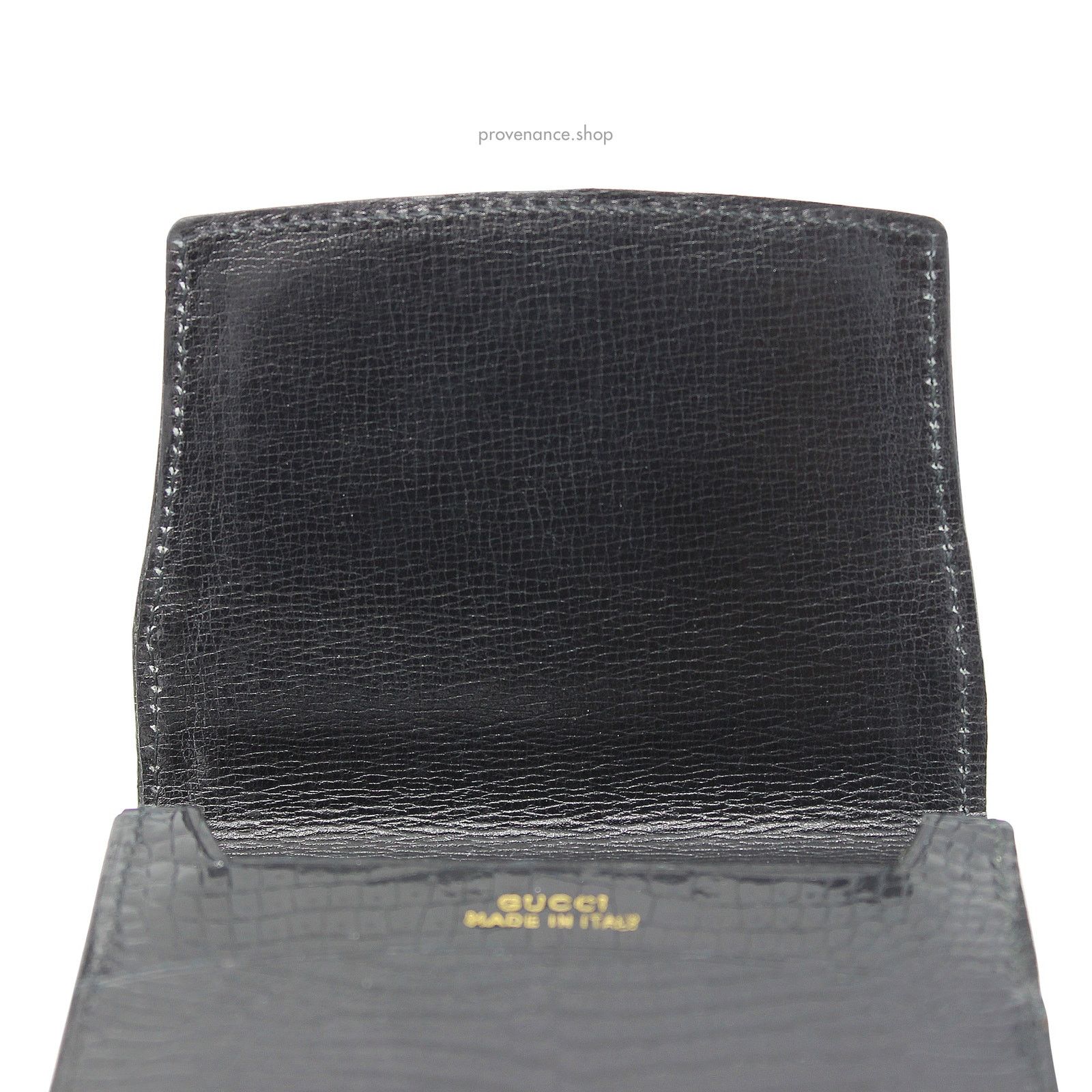 Gucci 🔴 Gucci Cardholder Wallet - Black Crocodile Size ONE SIZE - 8 Thumbnail