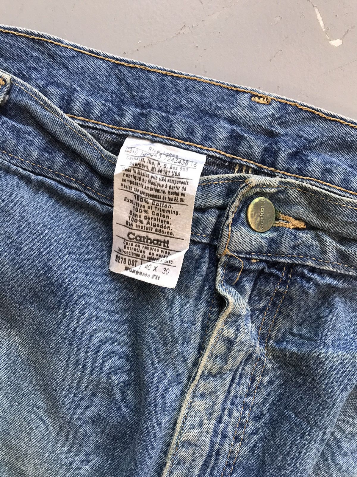 Carhartt × Vintage Vintage Carhartt B273 DST double knee carpenter denim Size US 41 - 5 Thumbnail