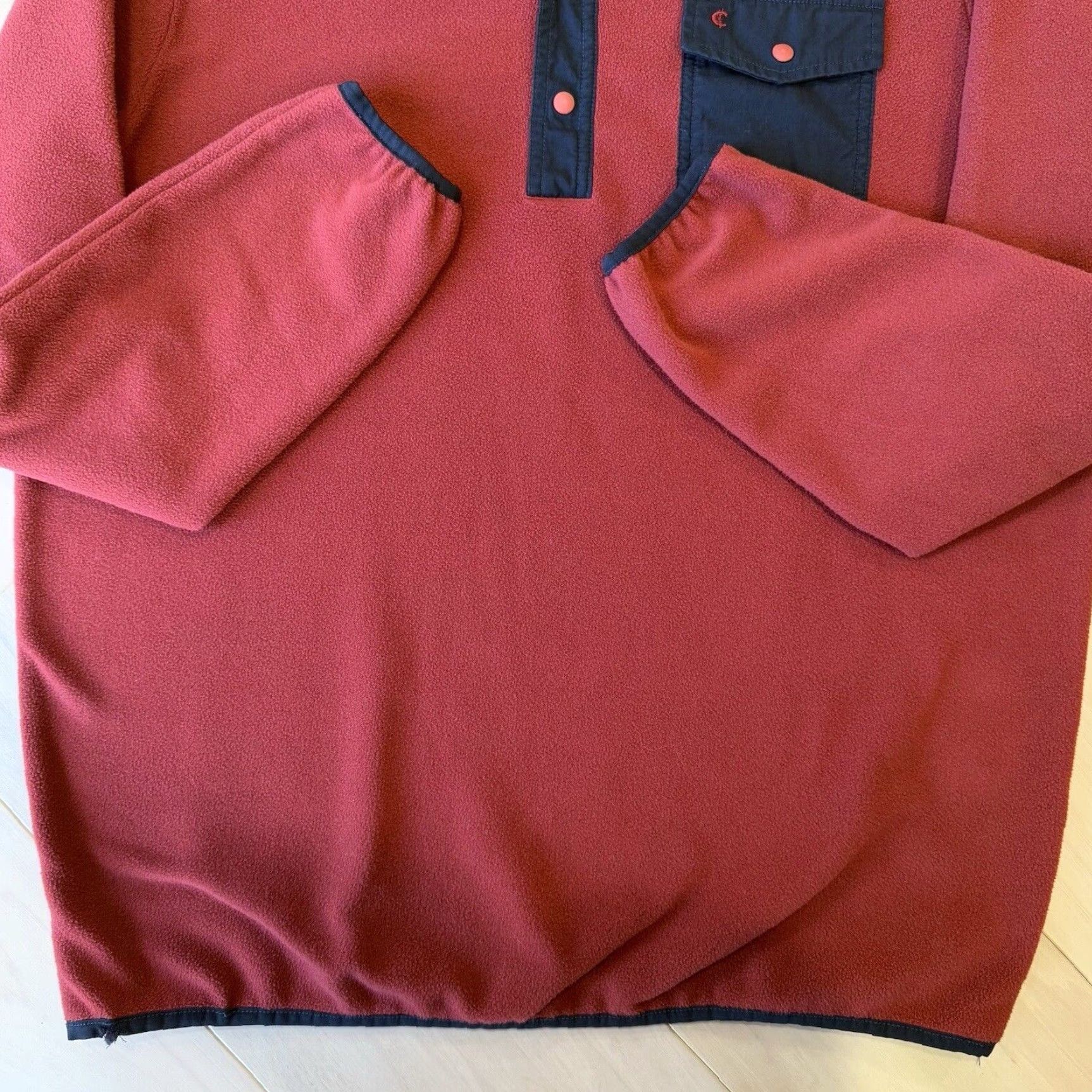Vintage VINTAGE Criquet Snap Pullover Jacket L Men Red Polyester Fleece Logo 90s Southwestern Outdoor Casual Snap Closure Size US L / EU 52-54 / 3 - 5 Thumbnail