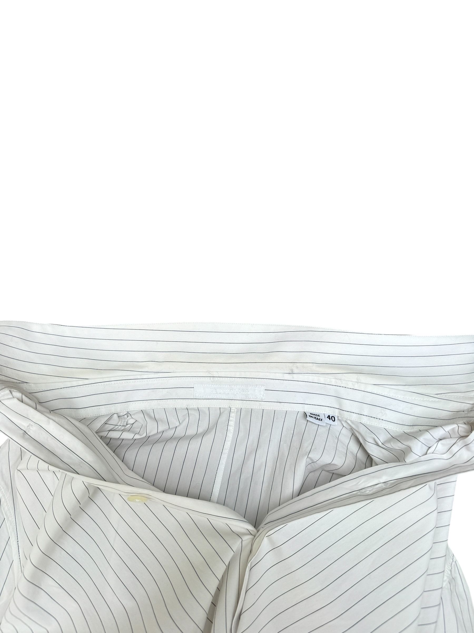 Helmut Lang Vintage White & Grey Pinstripe Shirt Size S / US 4 / IT 40 - 5 Thumbnail
