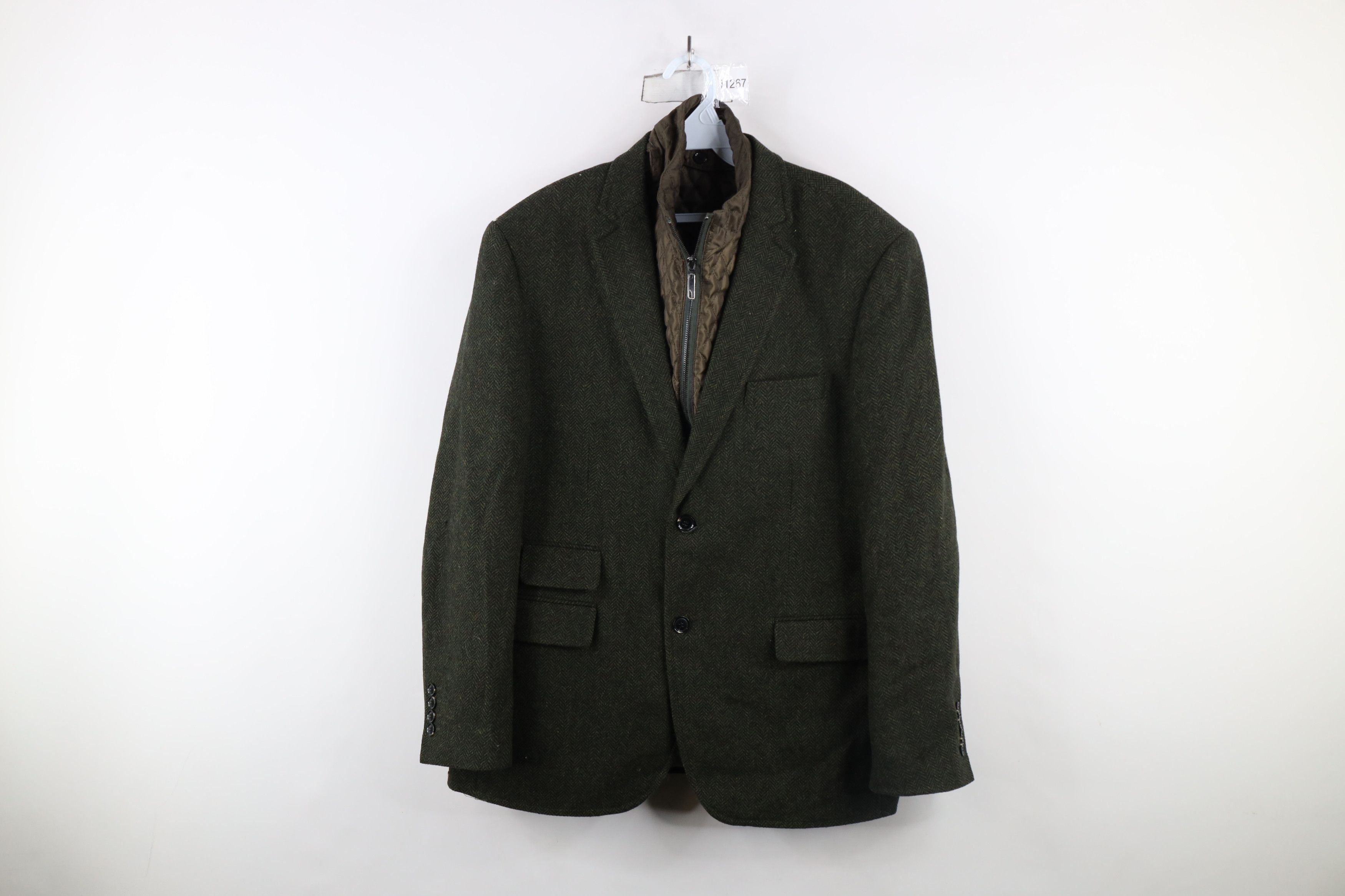 Vintage Vintage Streetwear Herringbone Lined 2 Button Blazer Jacket Size US XL / EU 56 / 4 - 1 Thumbnail