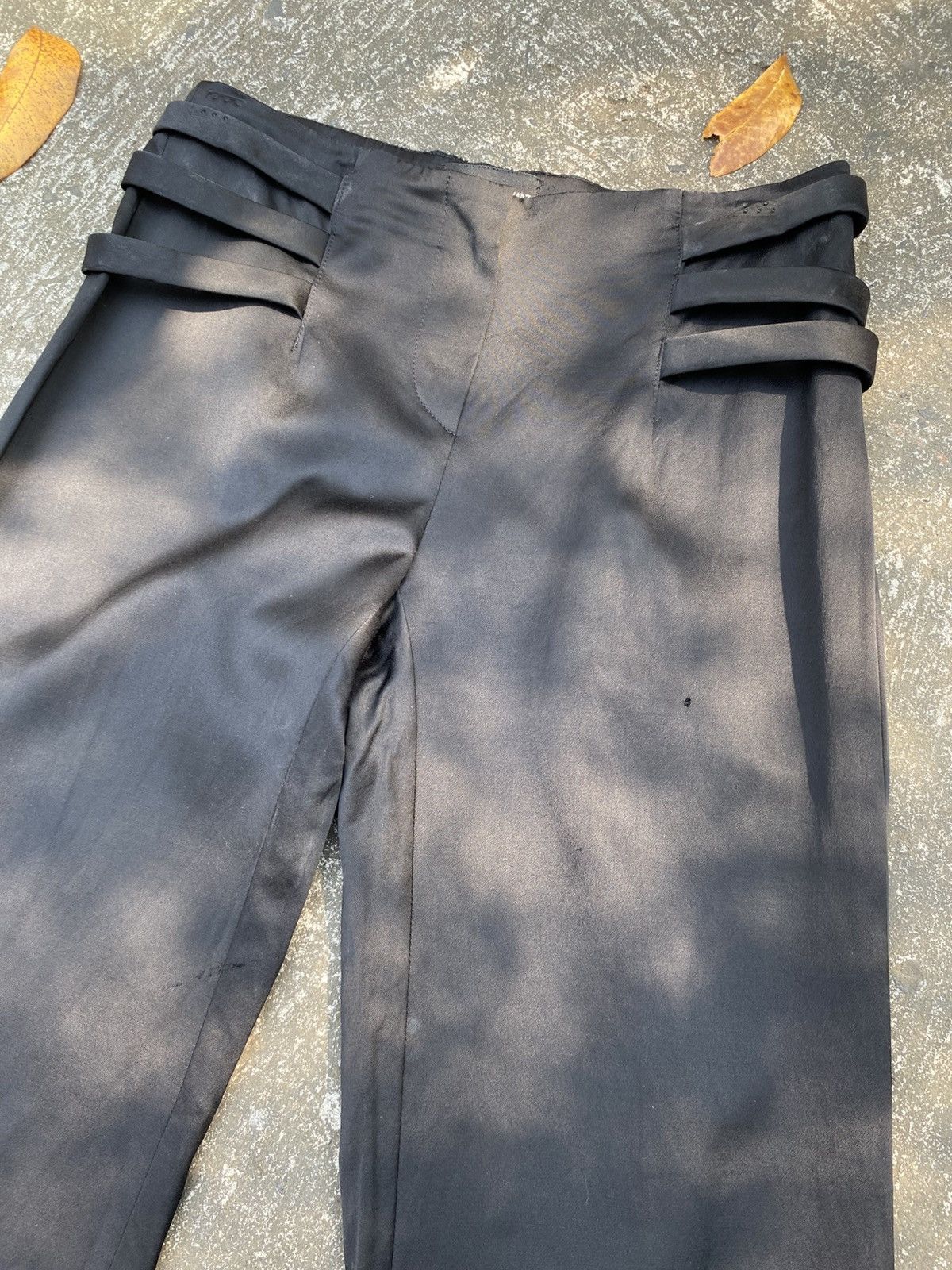 Emporio Armani EMPORIO ARMANI Black Silk Trim-Waist Pants Size 28" / US 6 / IT 42 - 5 Thumbnail