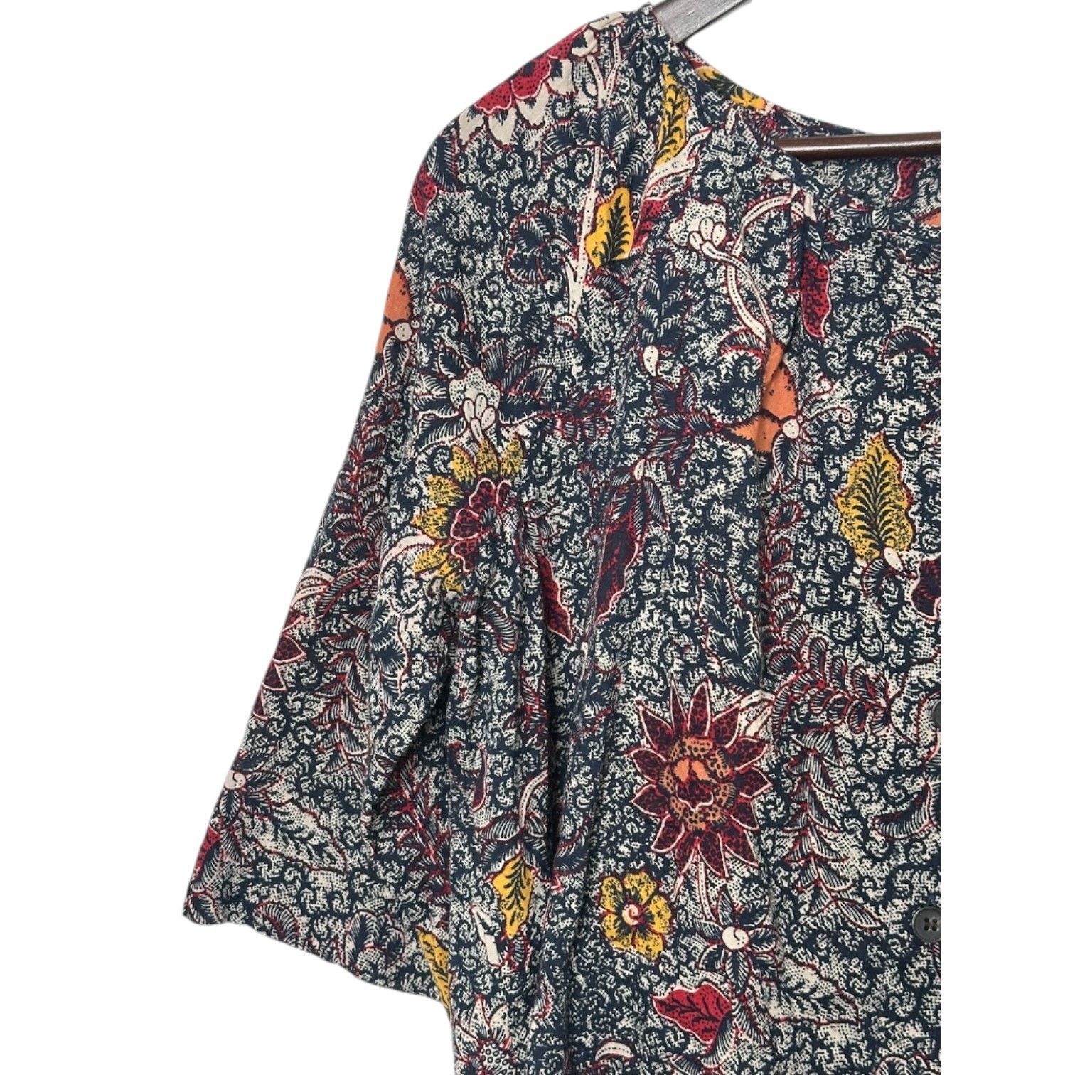 Madewell Madewell Button-Front Raglan Top in Bali Blooms Small Size S / US 4 / IT 40 - 3 Thumbnail