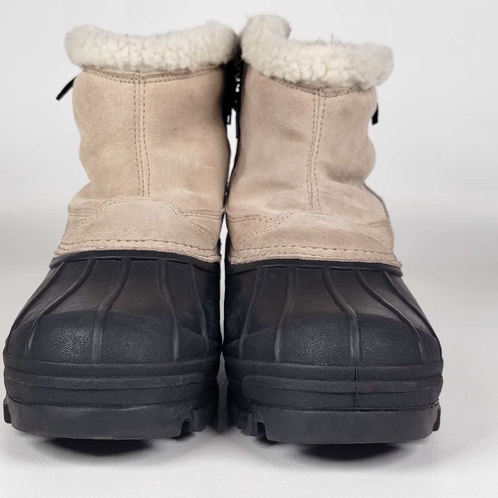 Vintage Due North Snow Boots Men Size 10 Beige Waterproof Insulated Leather Uppers Rubber Sole Winter Snow Boot Mens Size US 10 / EU 43 - 2 Thumbnail