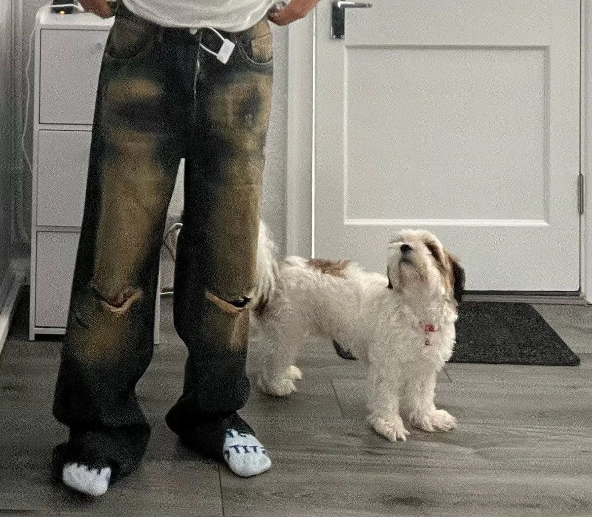 Jean × Vintage Blue Gradient Wash Bootcut Flared Jeans y2k retro Size US 30 / EU 46 - 10 Thumbnail