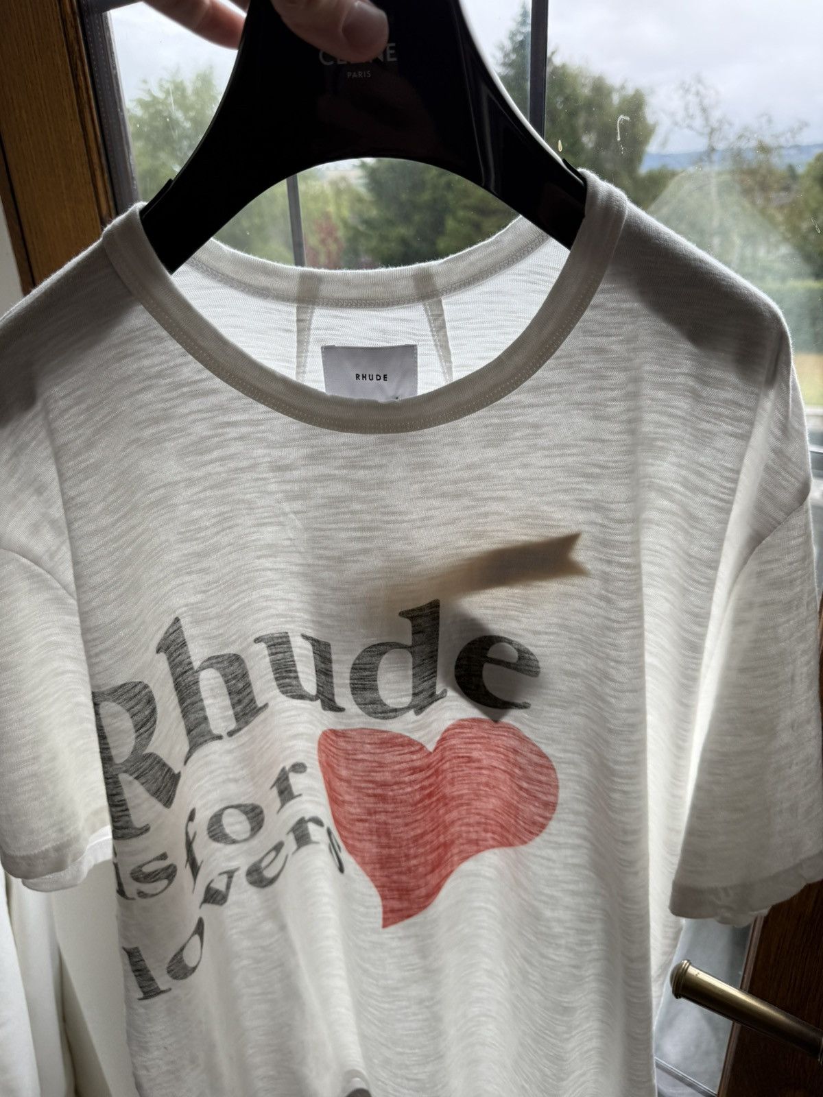 Rhude Rhude is for lovers logo white heart t shirt XL $380 Size US XL / EU 56 / 4 - 14 Thumbnail