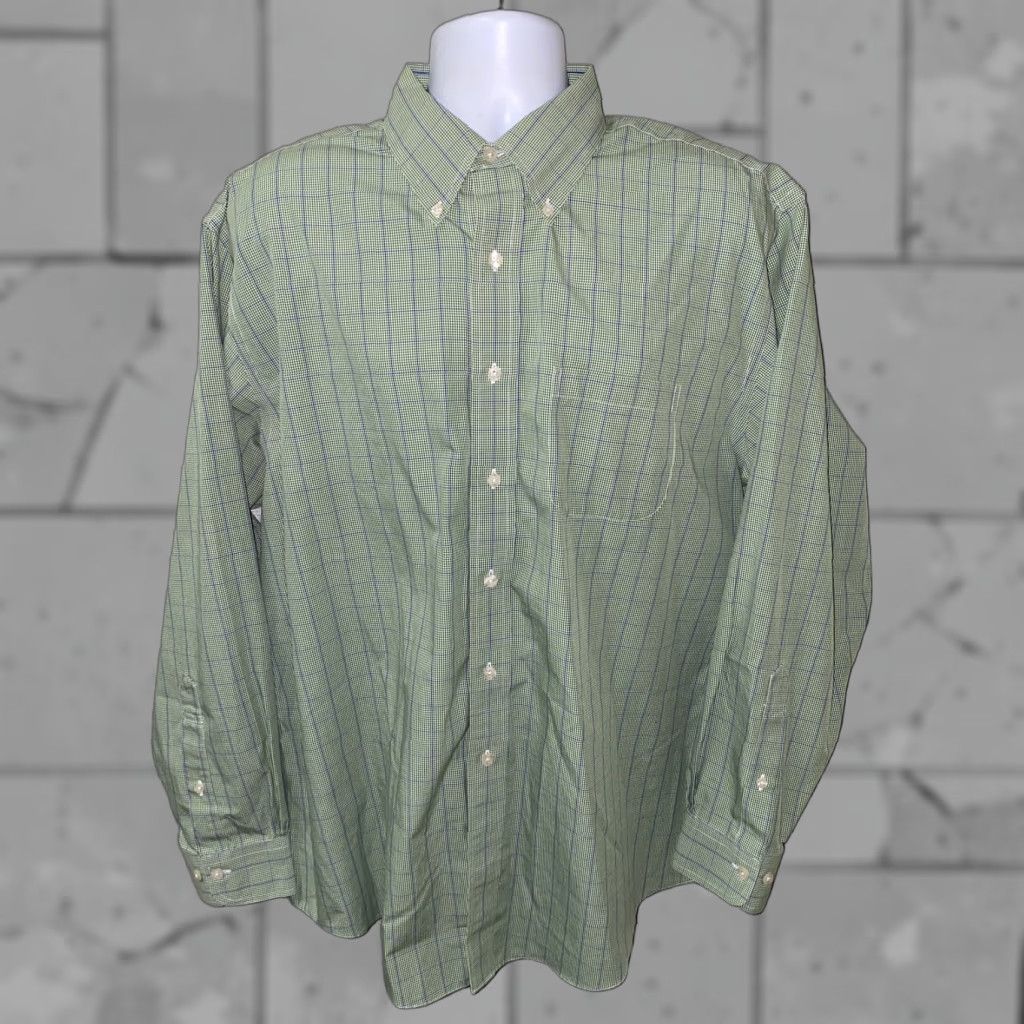 Brooks Brothers Brooks Brothers Shirt Mens Green Check Long Sleeve Button-Up Non-Iron XL Size US XL / EU 56 / 4 - 1 Thumbnail