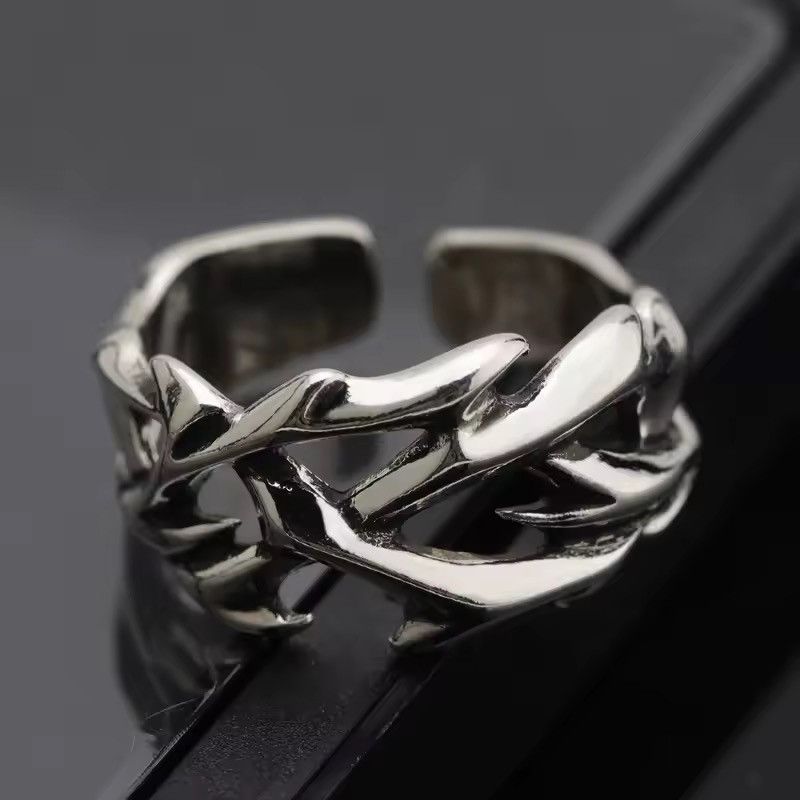 Jewelry Torn Ring - Cybercore Minimalist Adjustable Ring Size ONE SIZE - 3 Thumbnail