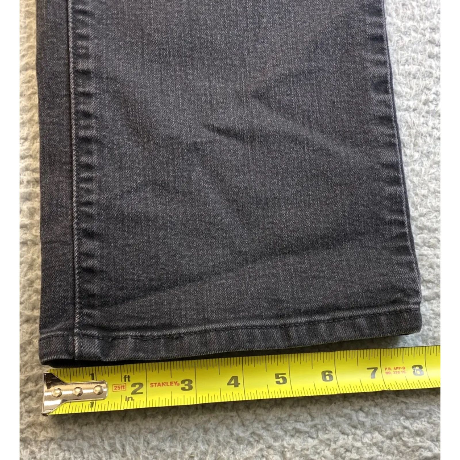 Vintage LEVI'S 505 Black Skinny Jeans Womens 30 Regular Stretch Mid Rise 31in Solid Stars Size 30" / US 8 / IT 44 - 7 Thumbnail