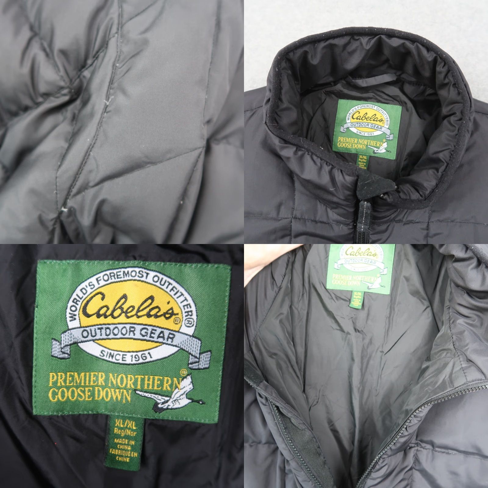 Vintage Cabela's Outdoor Gear Premier Northern Goose Down Jacket Men XL Black Jacket Size US XL / EU 56 / 4 - 8 Thumbnail
