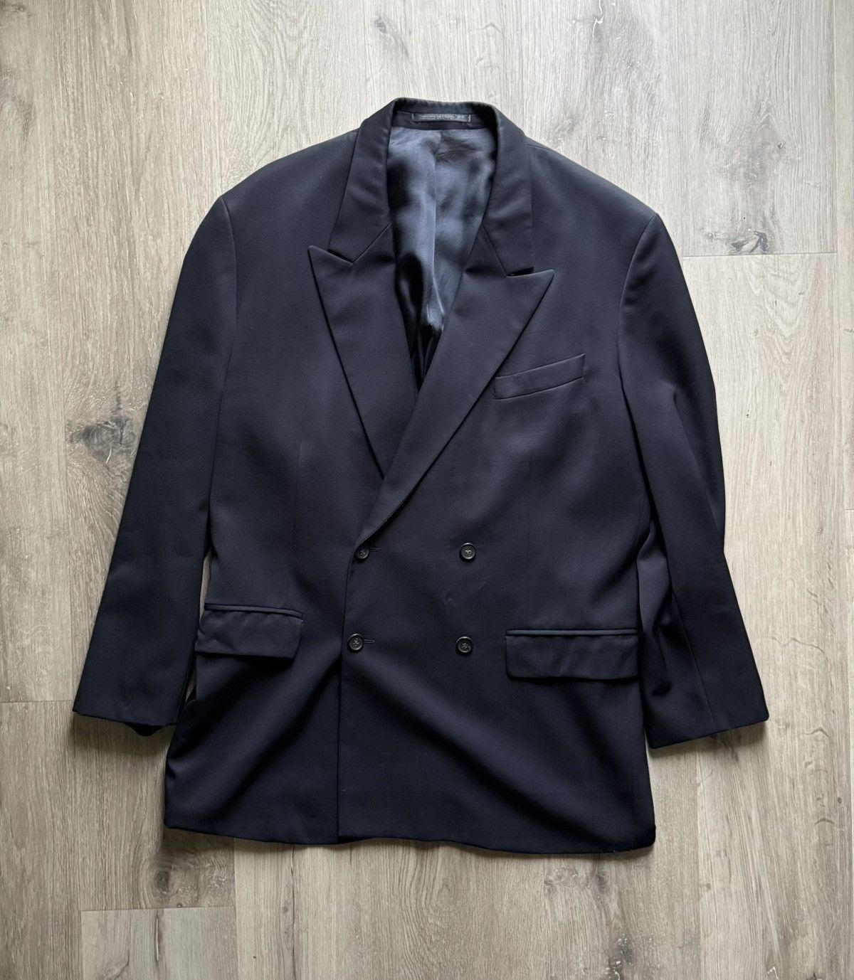 Yohji Yamamoto Yohji Yamamoto Pour Homme Vintage Blazer Navy Size US M / EU 48-50 / 2 - 1 Thumbnail