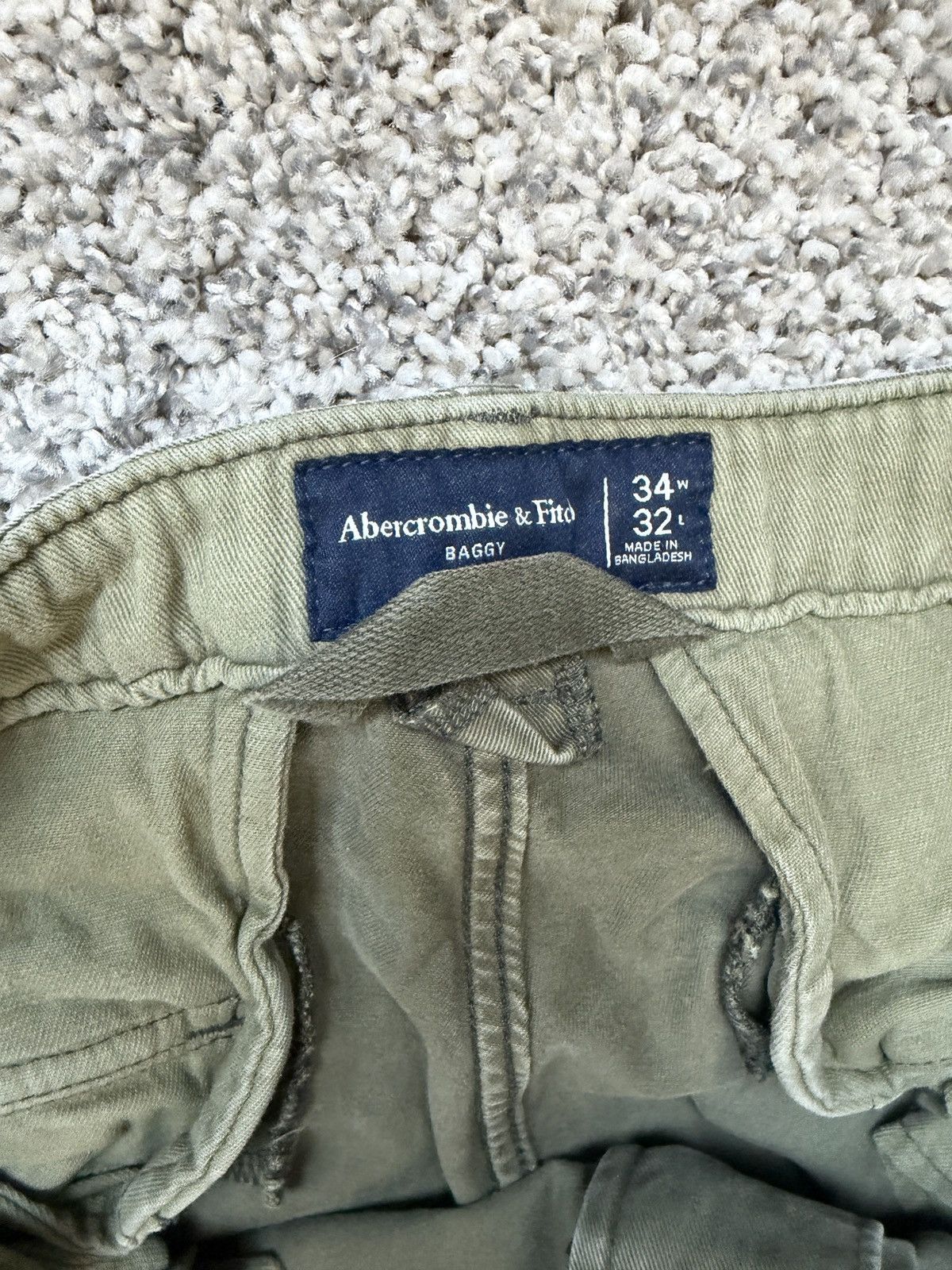 Abercrombie & Fitch Abercrombie Baggy Cargo Pants Size US 34 / EU 50 - 3 Thumbnail