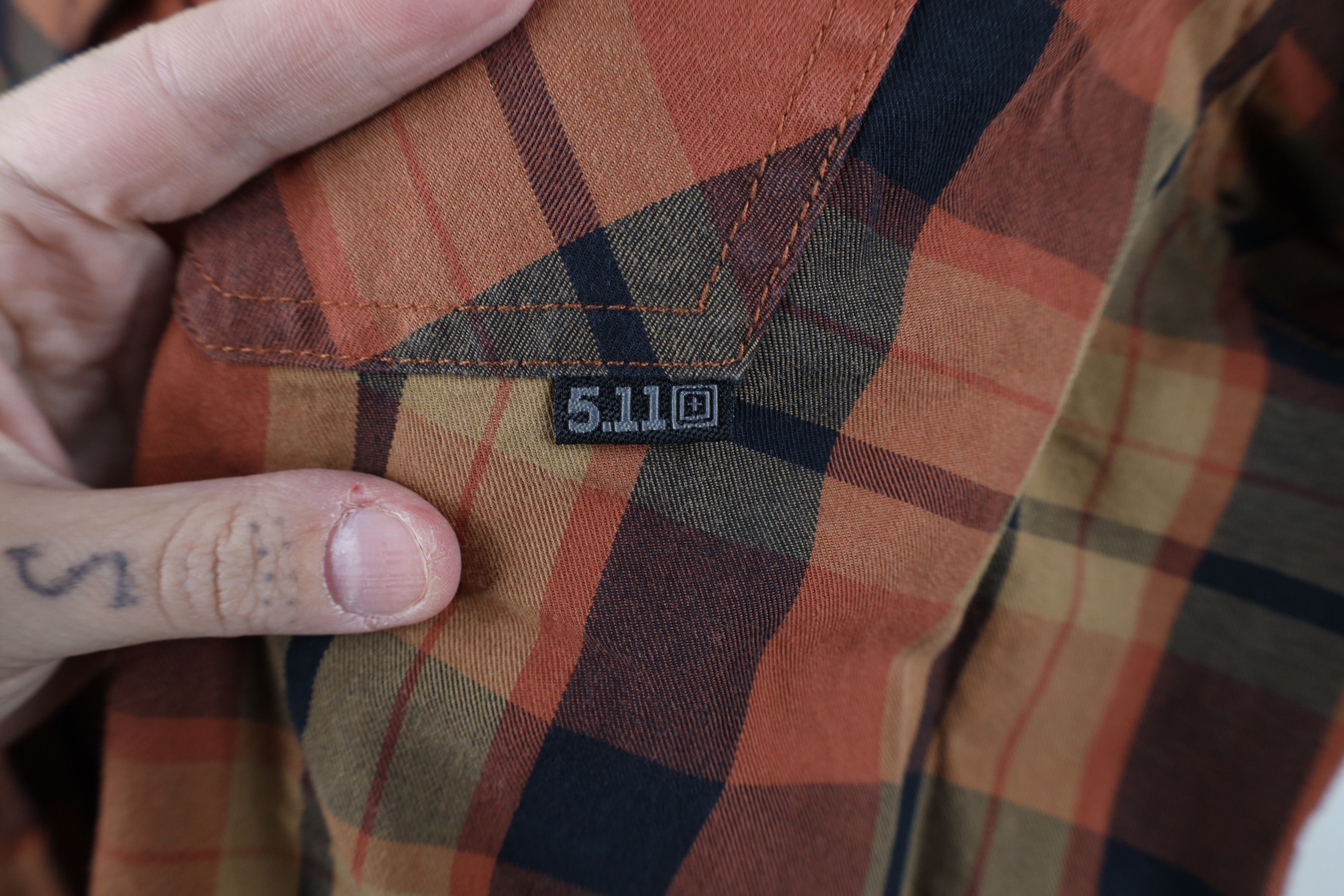 Vintage 5.11 Tactical Series Pocket Flannel Snap Button Shirt Plaid Size US L / EU 52-54 / 3 - 4 Thumbnail