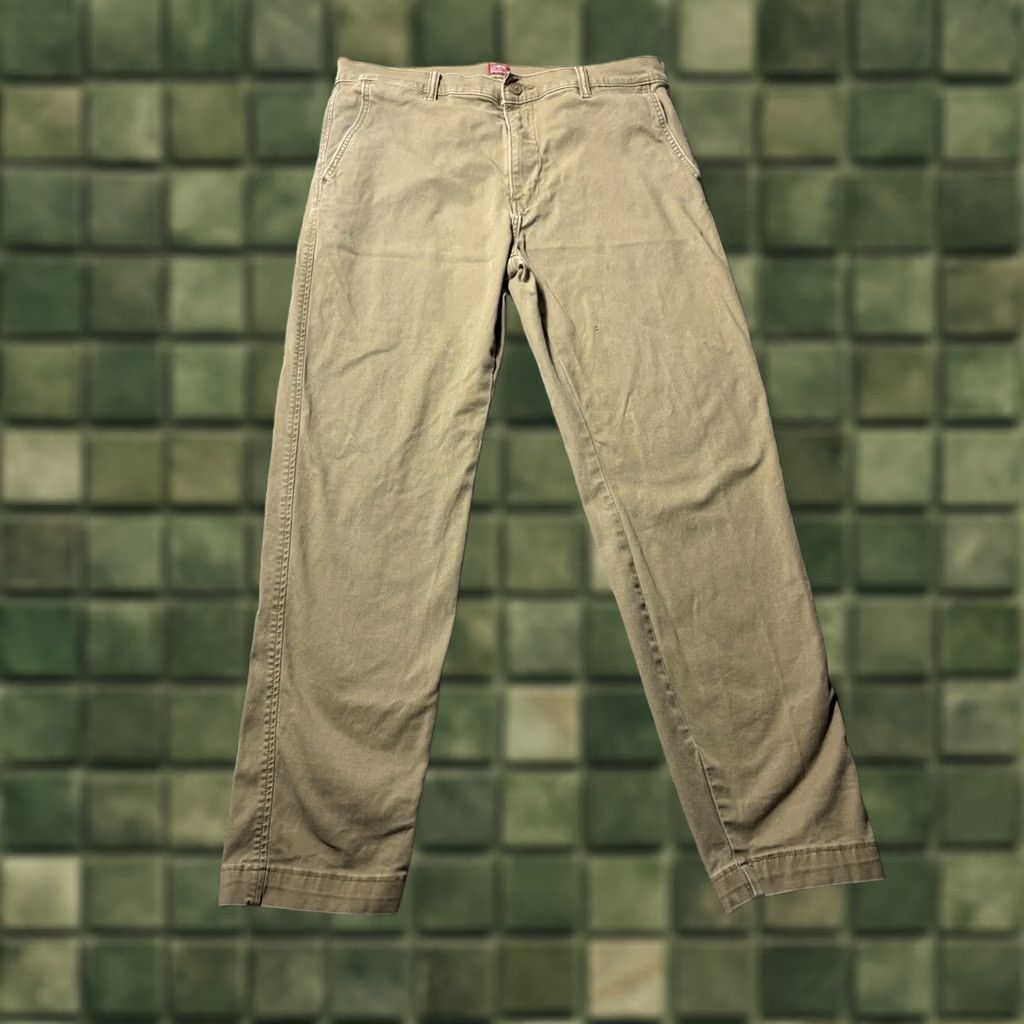 Levi's Levi's XX Chino Pants Mens 36x32 Brown Regular Taper Fit Stretch Red Tab Chino Jeans Casual Men 36 Brown 32in Inseam Vintage: No Size US 36 / EU 52 - 1 Thumbnail