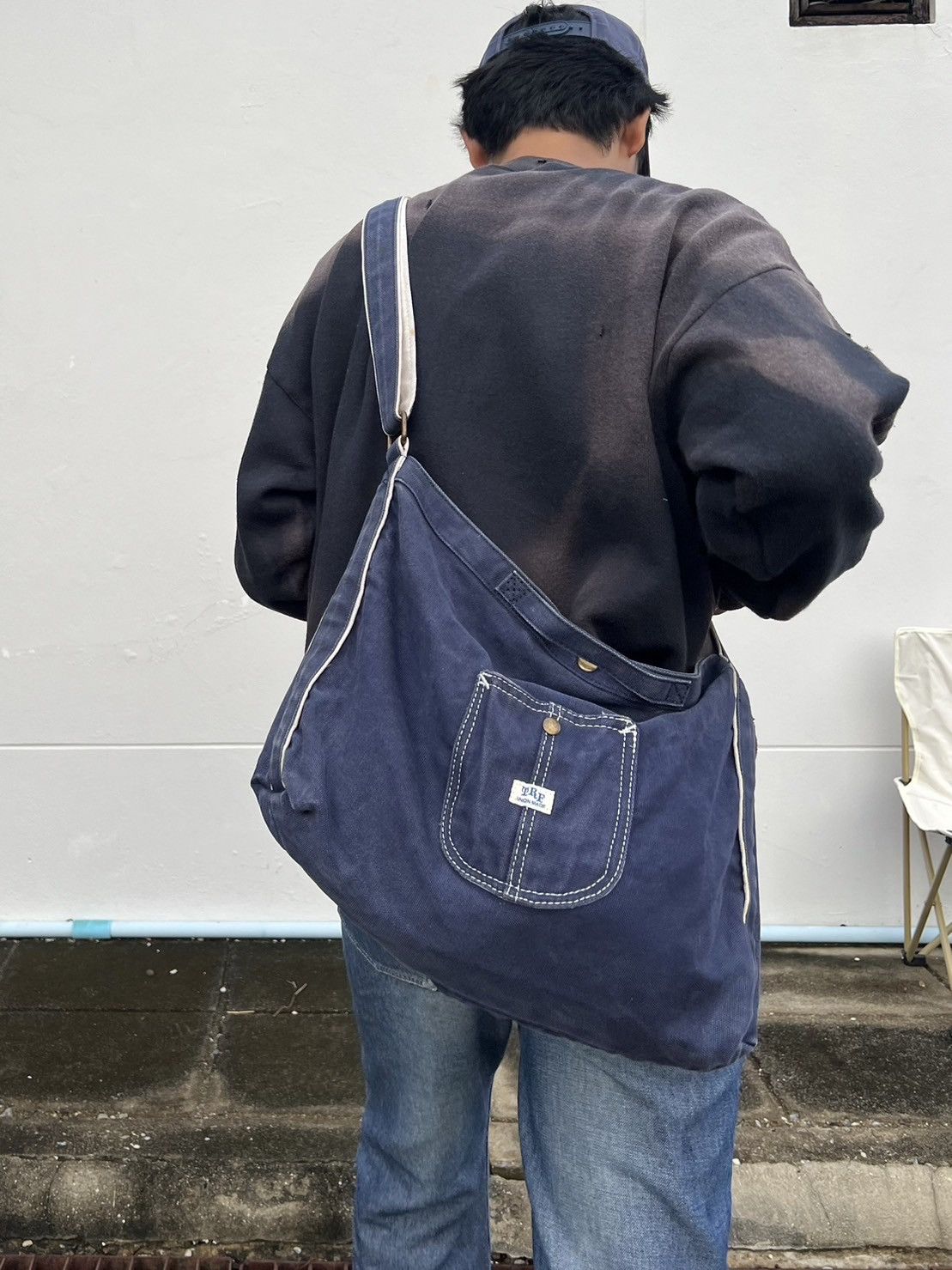 Triffer Over Works Canvas Crossbody Sling Bag