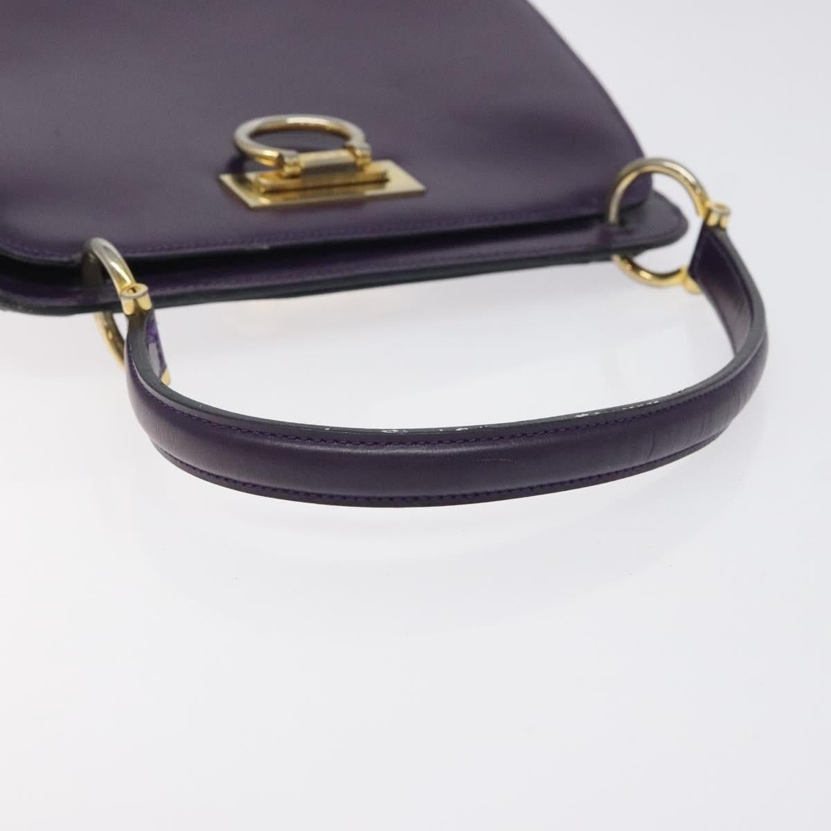 Celine CELINE Hand Bag Leather Purple Gold Size ONE SIZE - 7 Thumbnail