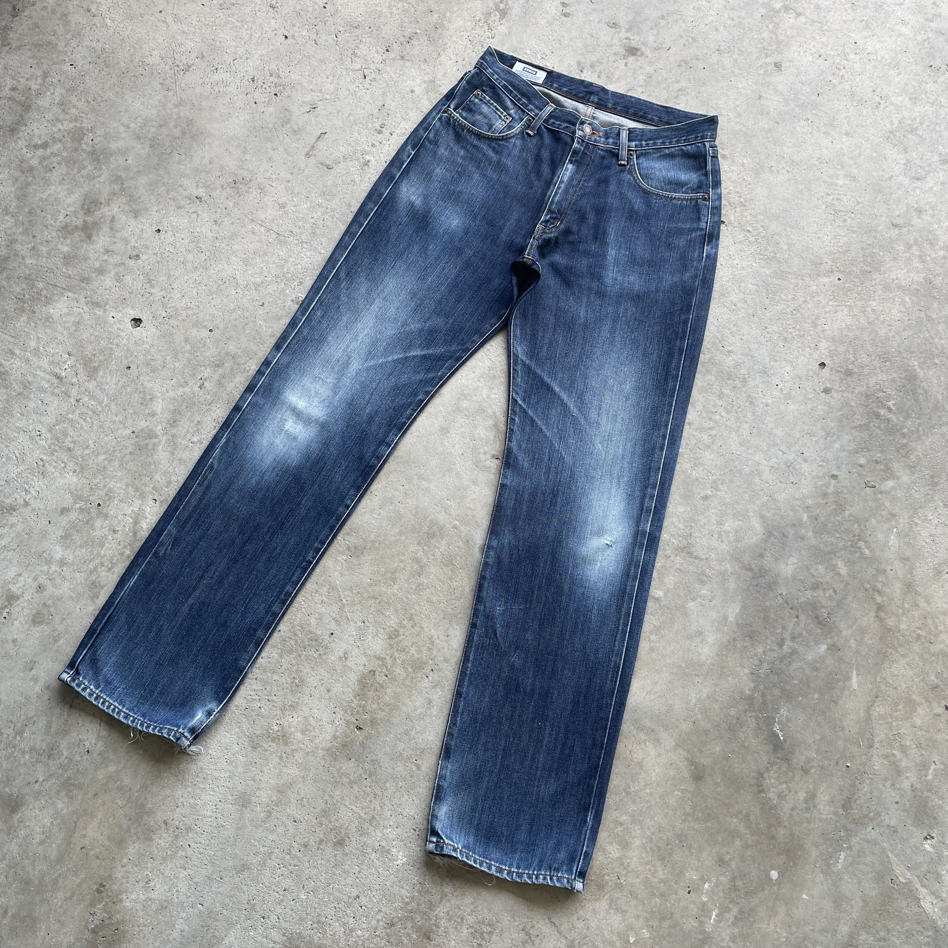 Edwin VINTAGE EDWIN 404 JAPAN FADED DENIM PANTS JEANS W31x33.5 Size US 31 - 2 Thumbnail