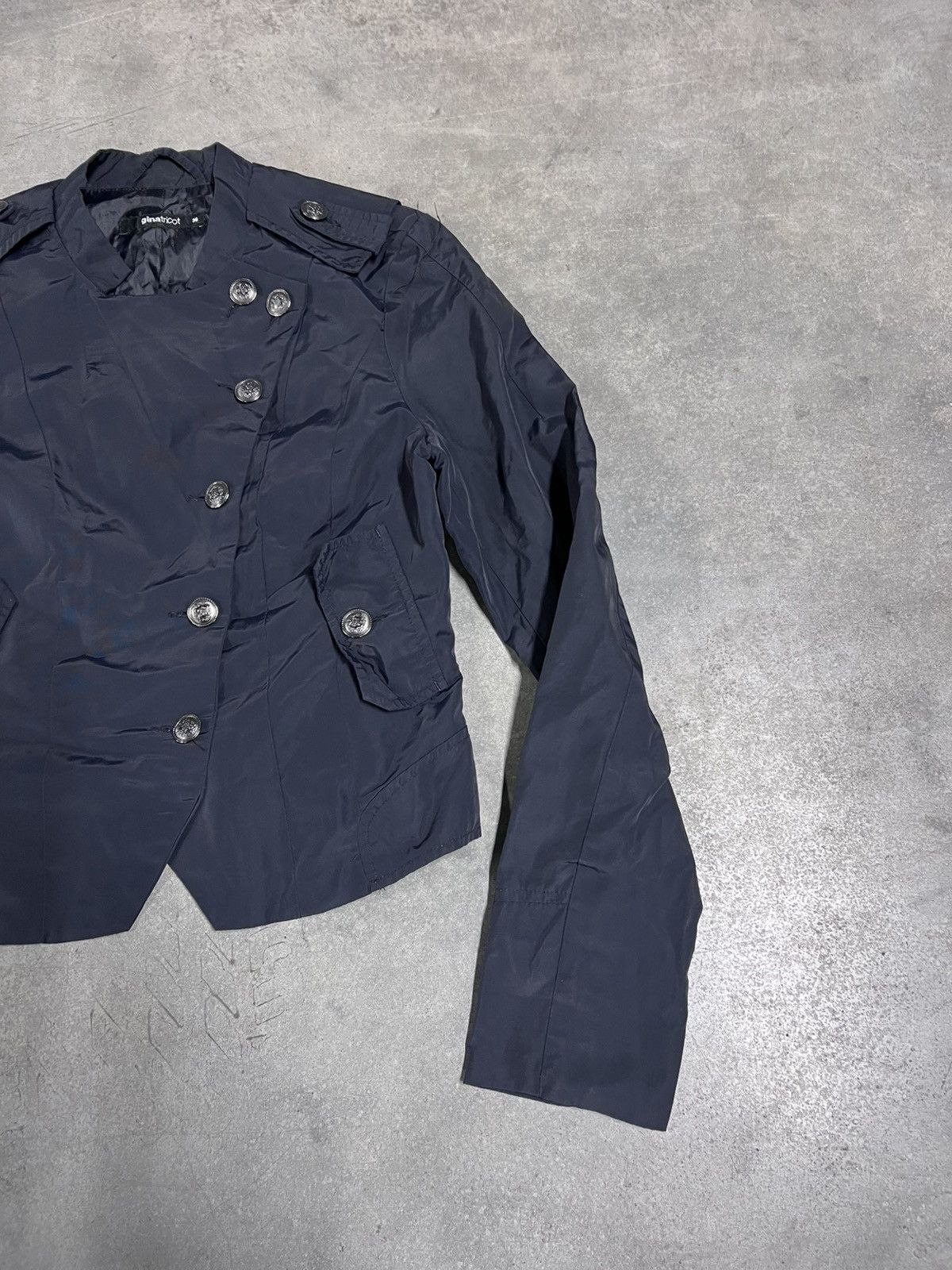 Hedi Slimane Napoleon Asymmetrical Indie Sleaze Avant Garde Jacket Size L / US 10 / IT 46 - 3 Thumbnail