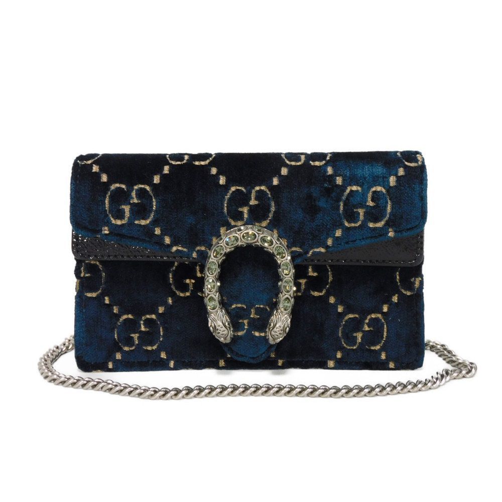 Gucci Gucci Dionysus Velvet Calf Leather Shoulder Bag Leather Shoulder Bag 476432 9Tibn 4264 in Blue, Women's