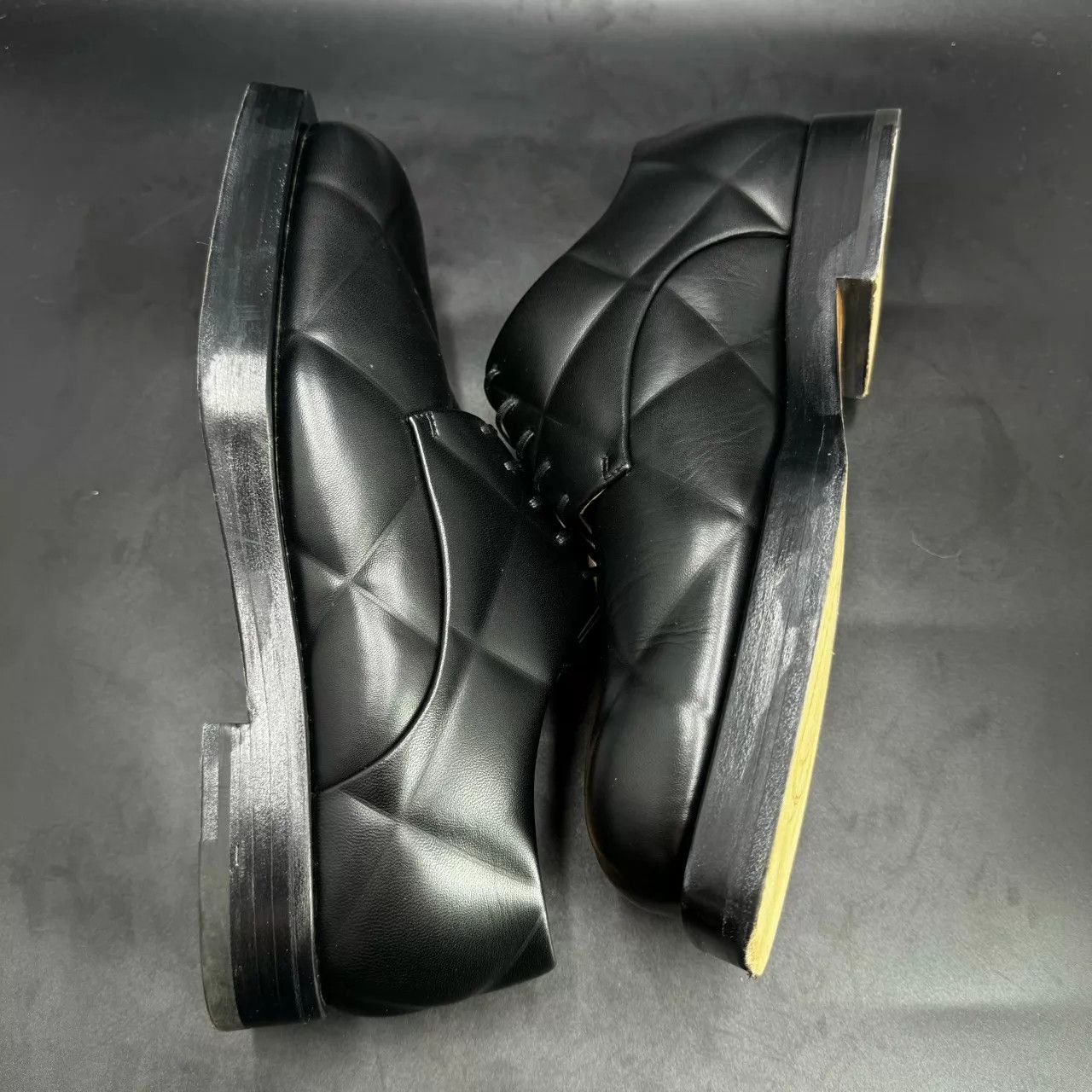 Bottega Veneta BV Intrecciato Square Toe Derby Pineapple 40.5 Worn Once Size US 7.5 / EU 40-41 - 4 Thumbnail
