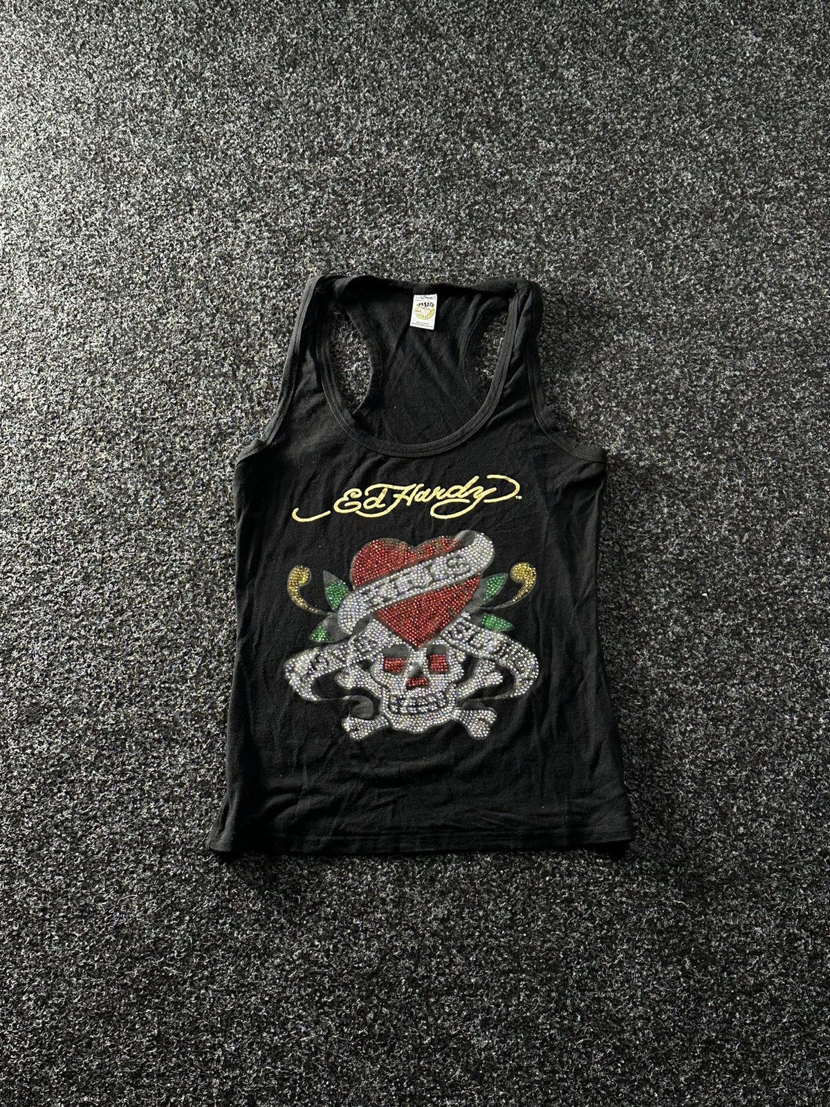 Designer × Ed Hardy ❗️Vintage Ed Hardy tiger big True Love Logo Women Tee Size M / US 6-8 / IT 42-44 - 1 Thumbnail
