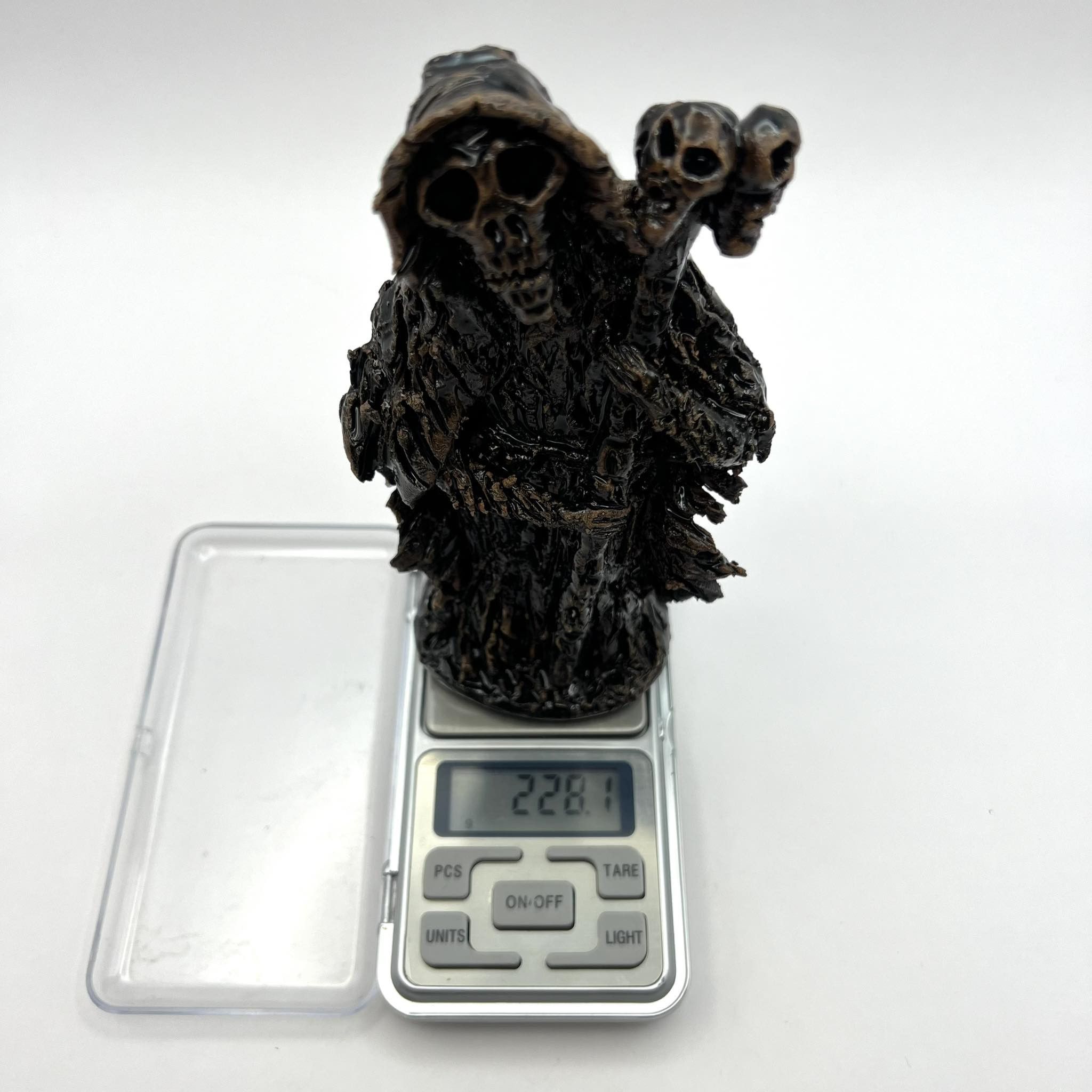 Vintage Art Ceramic Figurine Statue Skeleton Monk Death Size ONE SIZE - 2 Thumbnail