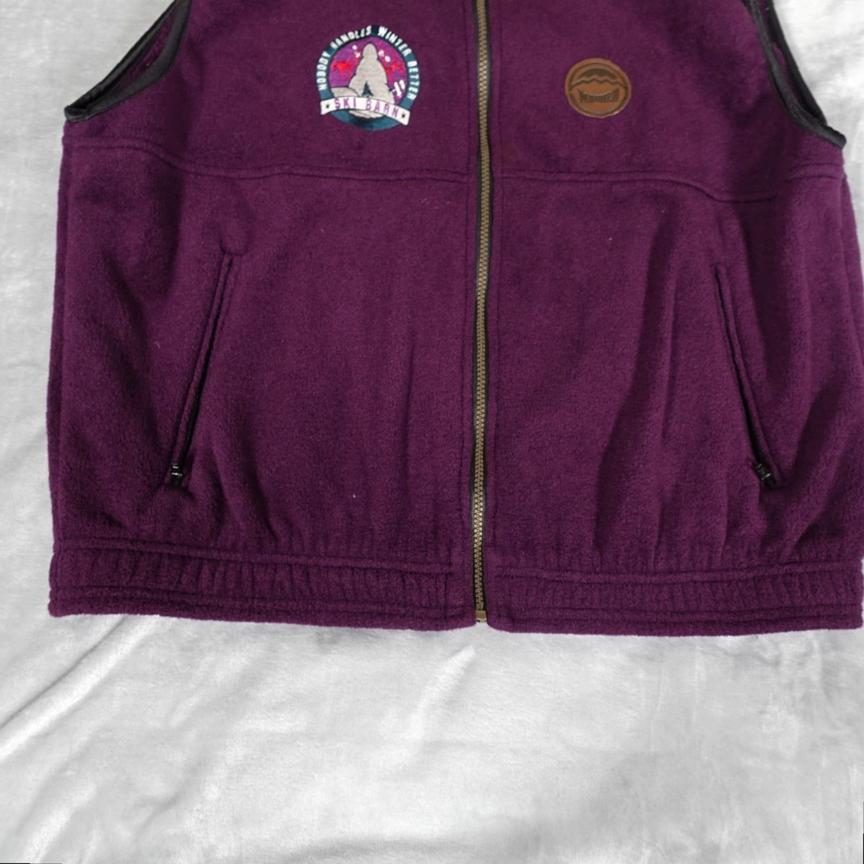 Barker Vintage 90s Ski Barn Fleece Polartec Sweater Vest Womens 2XL Made In USA Purple Size XXL / US 16-18 / IT 52-54 - 6 Thumbnail