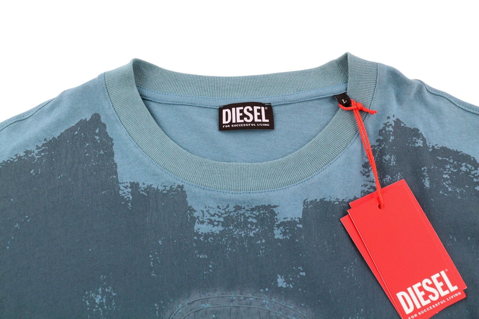 Diesel T-WASH-E1 L Blue Crew Collar Tricot T-Shirt 85115 Size US L / EU 52-54 / 3 - 4 Thumbnail