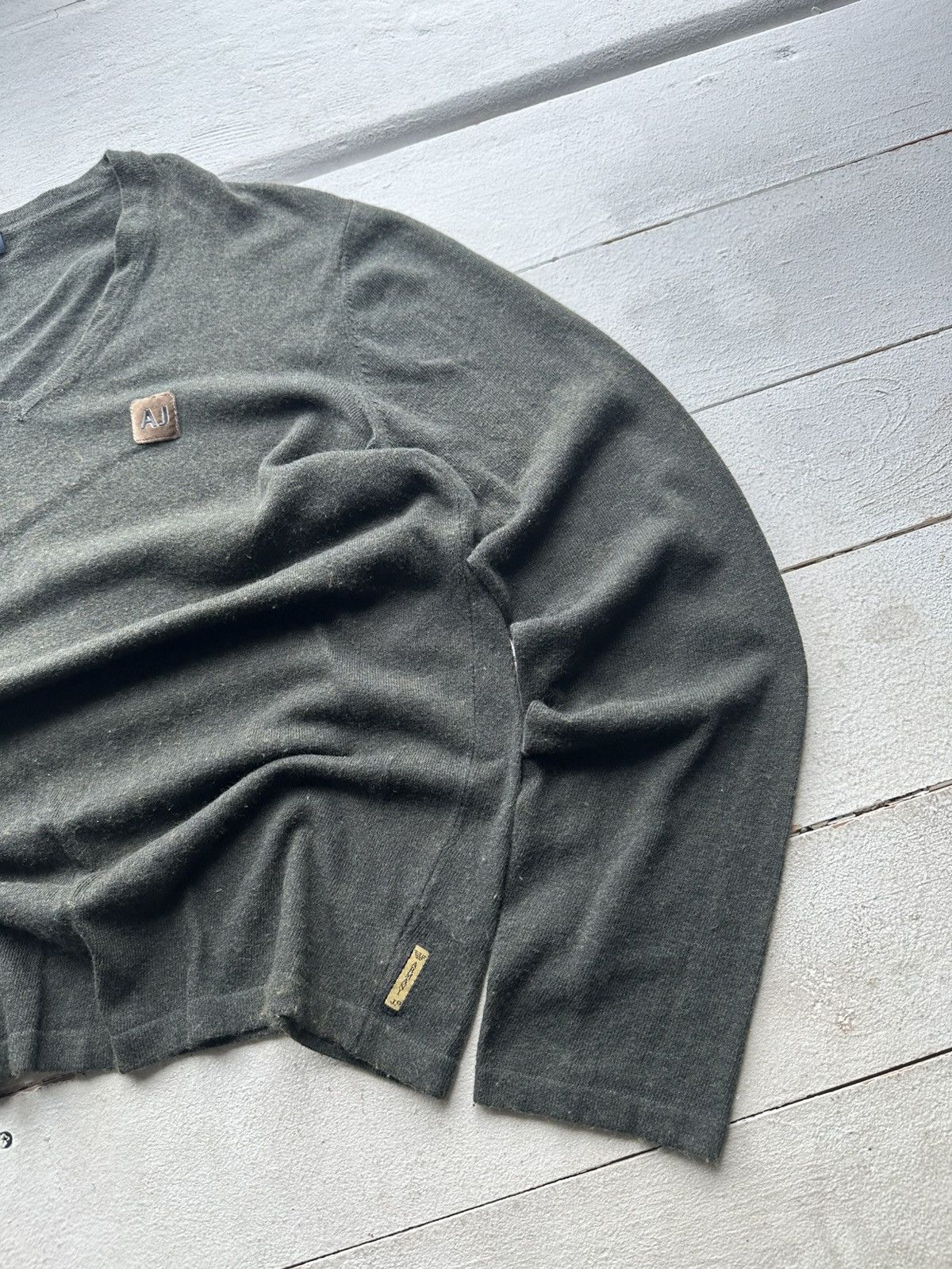 Armani 🚨ARMANI JEANS LONGSLEEVE SWEATER VNTG 90s Italy V NECK Size US XL / EU 56 / 4 - 3 Thumbnail