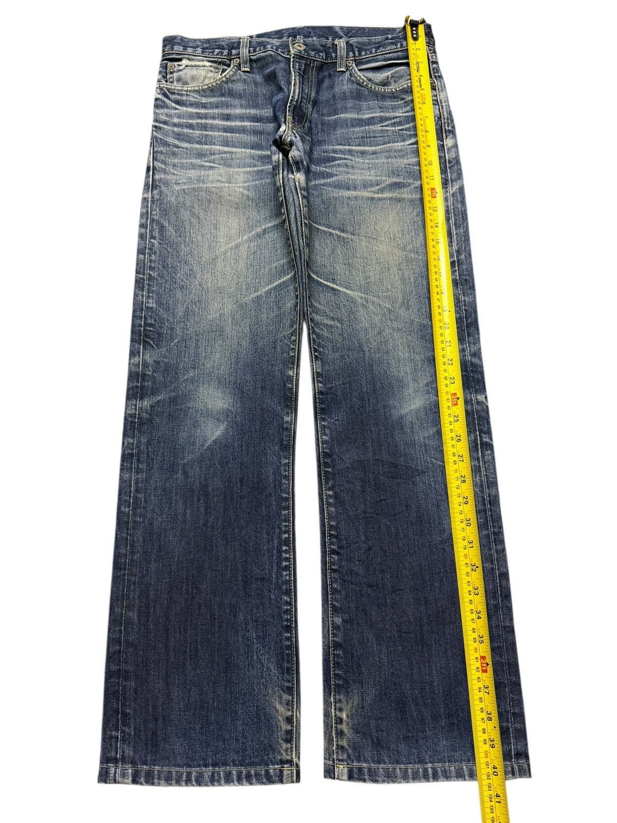 Uniqlo Vintage Y2K Japanese Uniqlo Faded Whiskers Wash Relaxed Fits Size US 32 / EU 48 - 8 Thumbnail