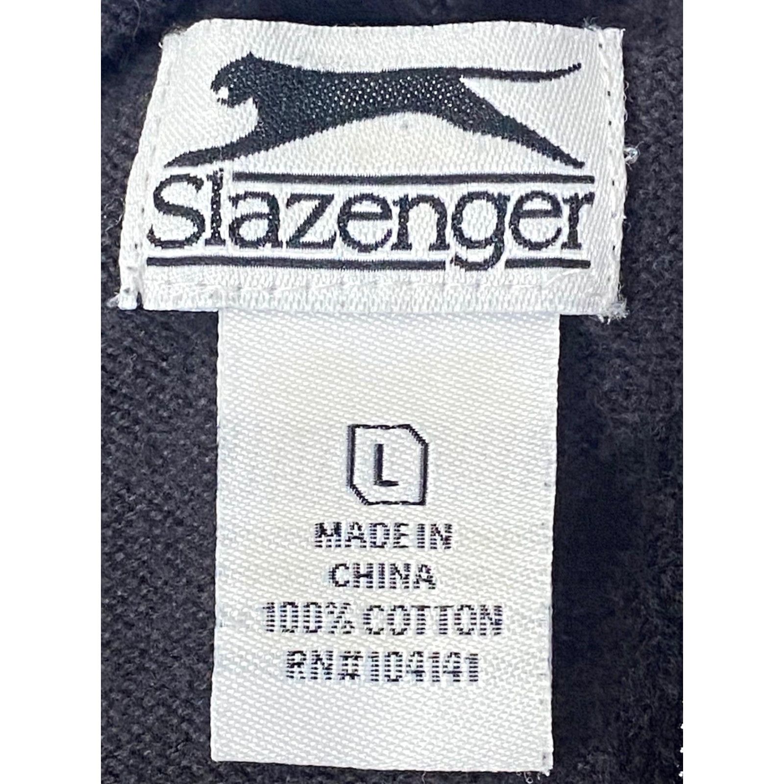 Vintage VINTAGE Slazenger Golf Sweater Mens Large 100% Cotton Long Sleeve Quarter Zip Black Size US M / EU 48-50 / 2 - 2 Thumbnail