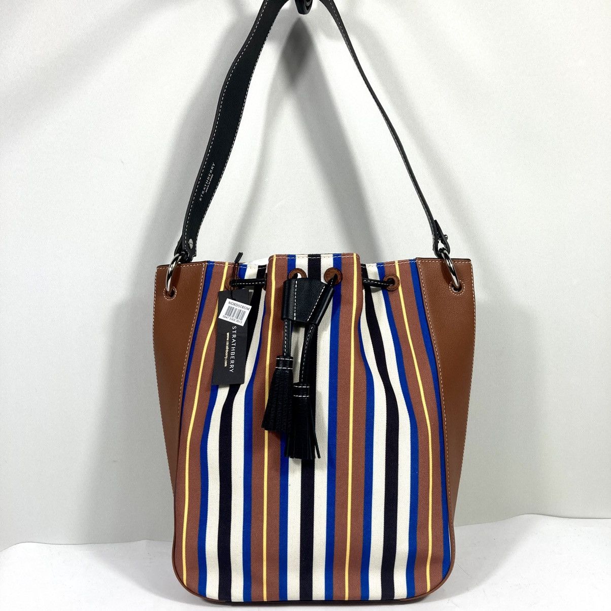 Strathberry x Collagerie Large Bollo Leather Bucket Bag