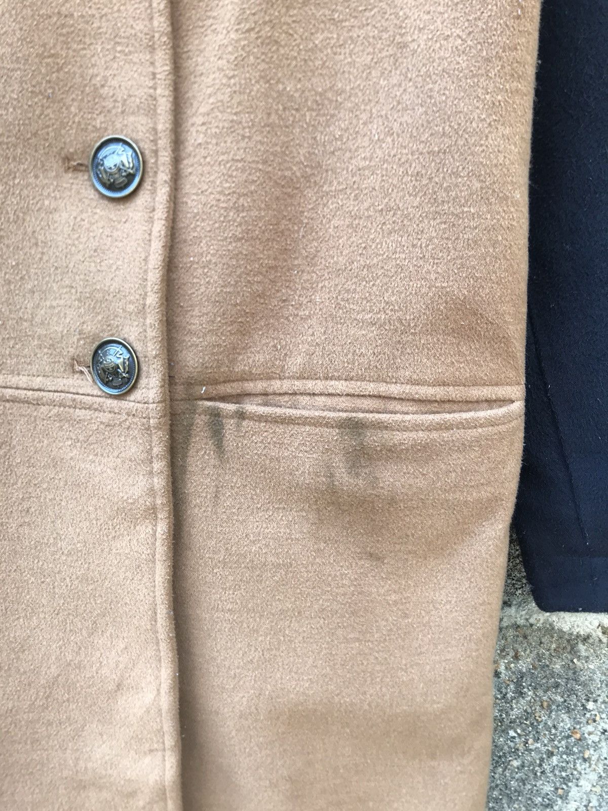 Japanese Brand Long Coat Double Breasted Two Tone Colour Size M / US 6-8 / IT 42-44 - 4 Thumbnail