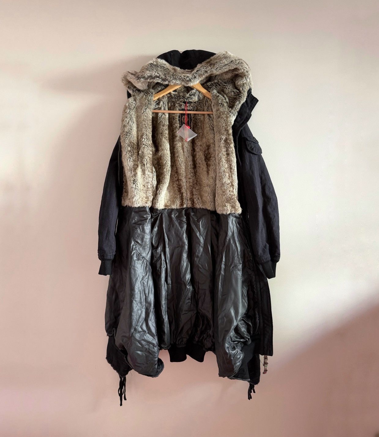 Marithe + Francois Girbaud Marithé François Girbaud Hooded Fur Lined Coat Size L / US 10 / IT 46 - 6 Thumbnail