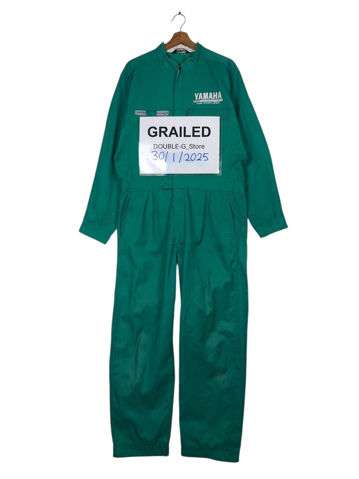 Japanese Brand 📌Vintage Coverall Worker Racing Yamaha Big Logo Spell Out Size US 36 / EU 52 - 1 Thumbnail