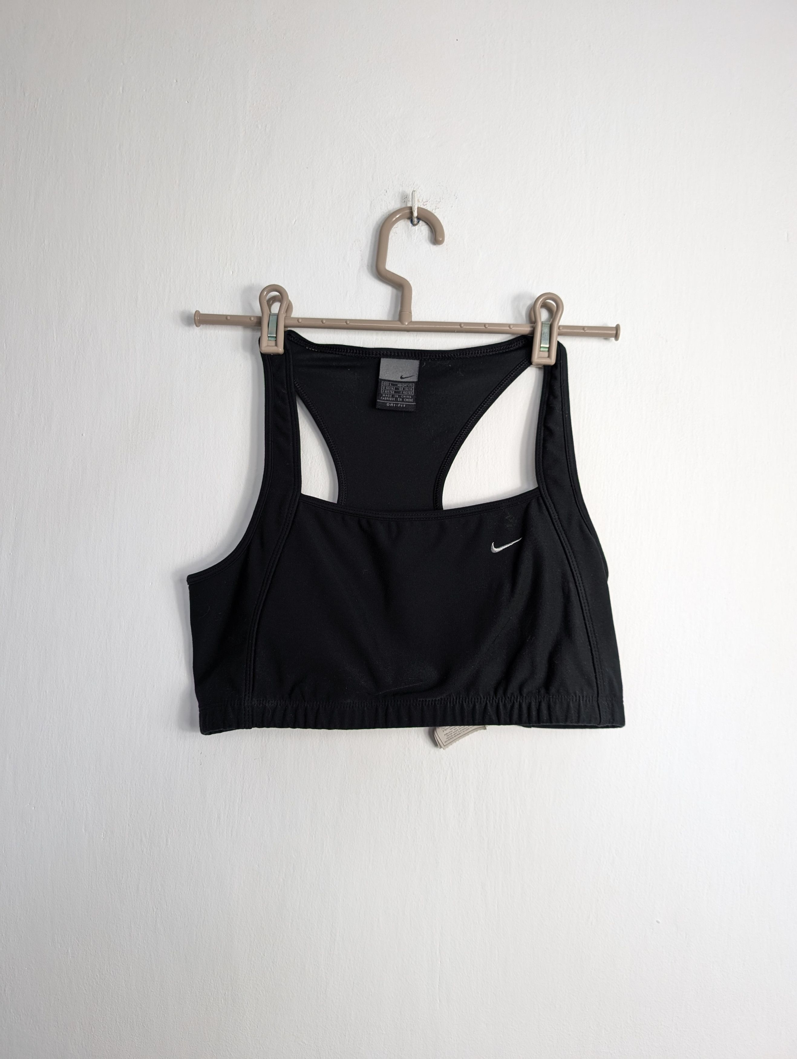 Nike × Vintage Vintage Nike 90s Sport Crop Top Bra Gym Fitness Size L / US 10 / IT 46 - 1 Thumbnail
